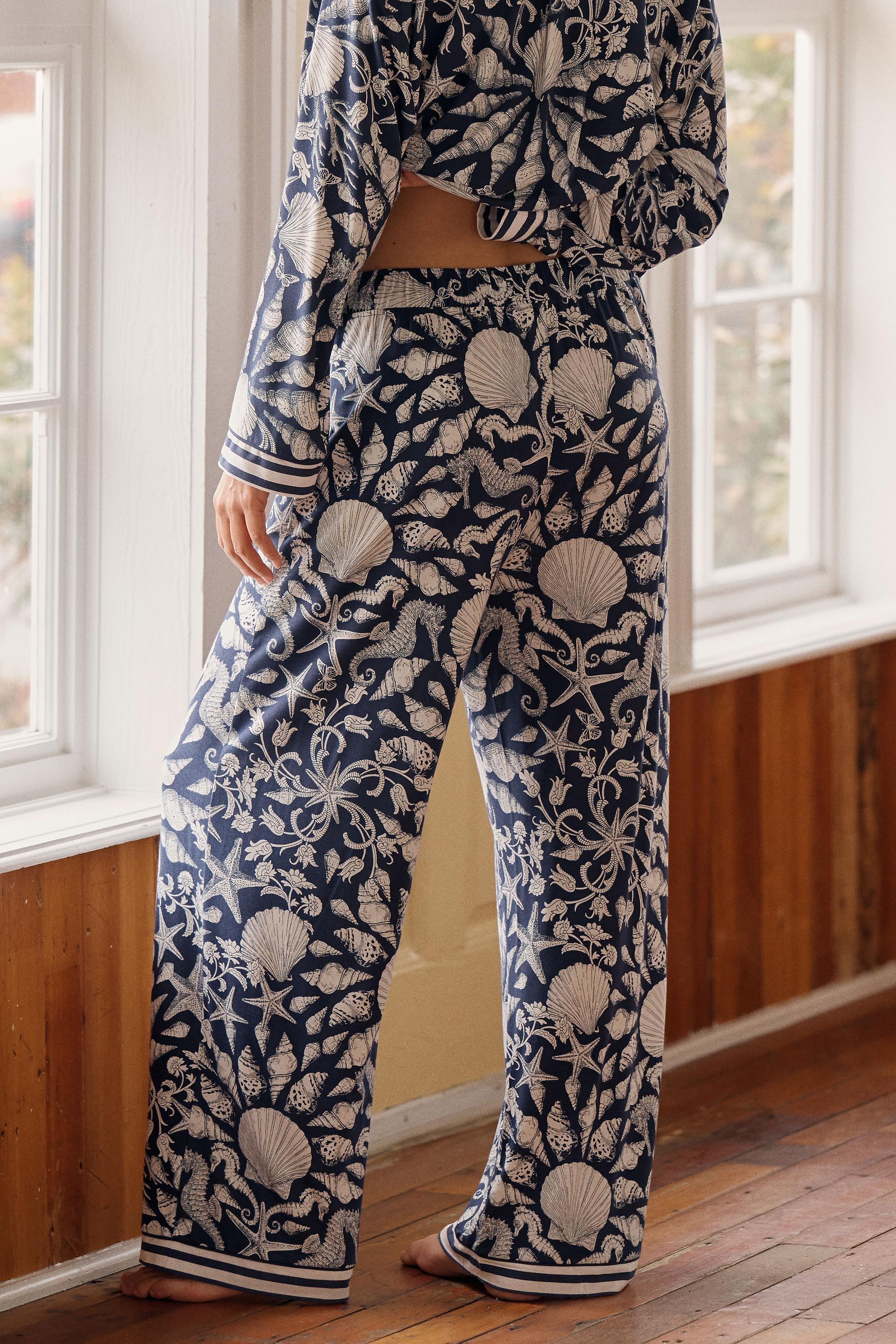 The Lyrebird Modaluxe Pyjama Bottoms, Navy, Navy, large image number 2
