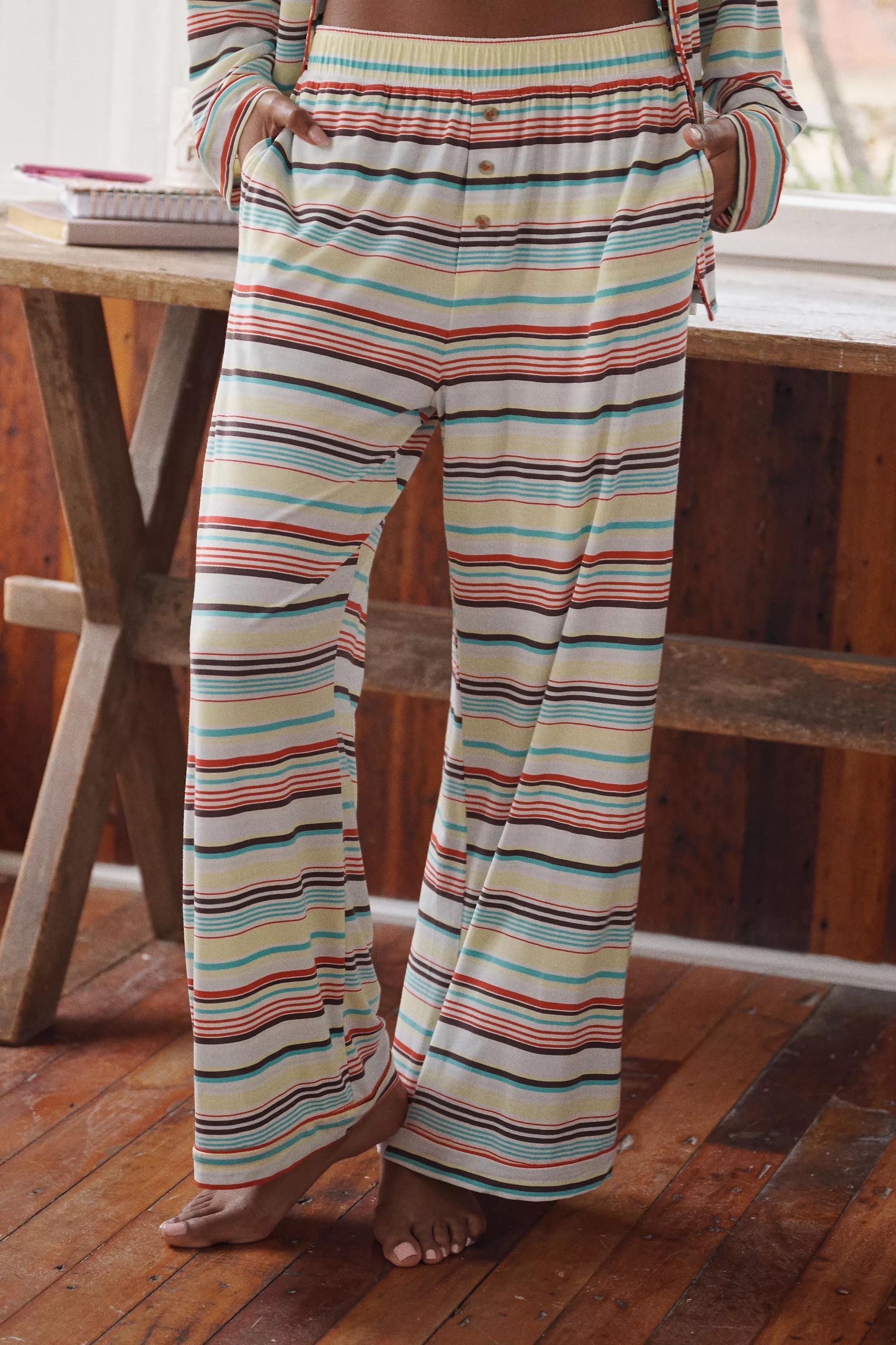 The Briar Piped Pyjama Bottoms, Grey, A501_0098, large image number 2