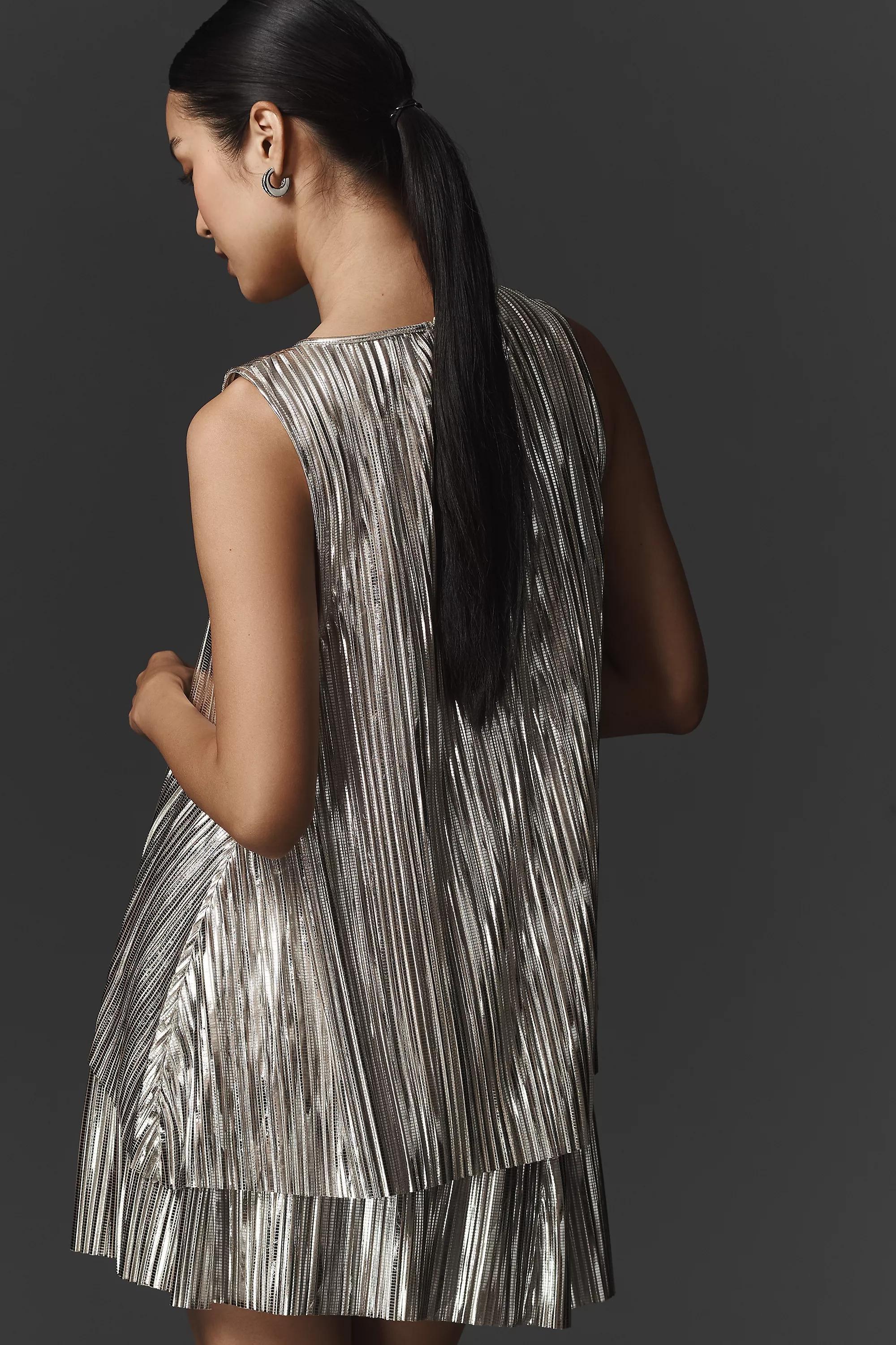 Anthropologie Textured Tank Top, Silver, A501_0007, large image number 1