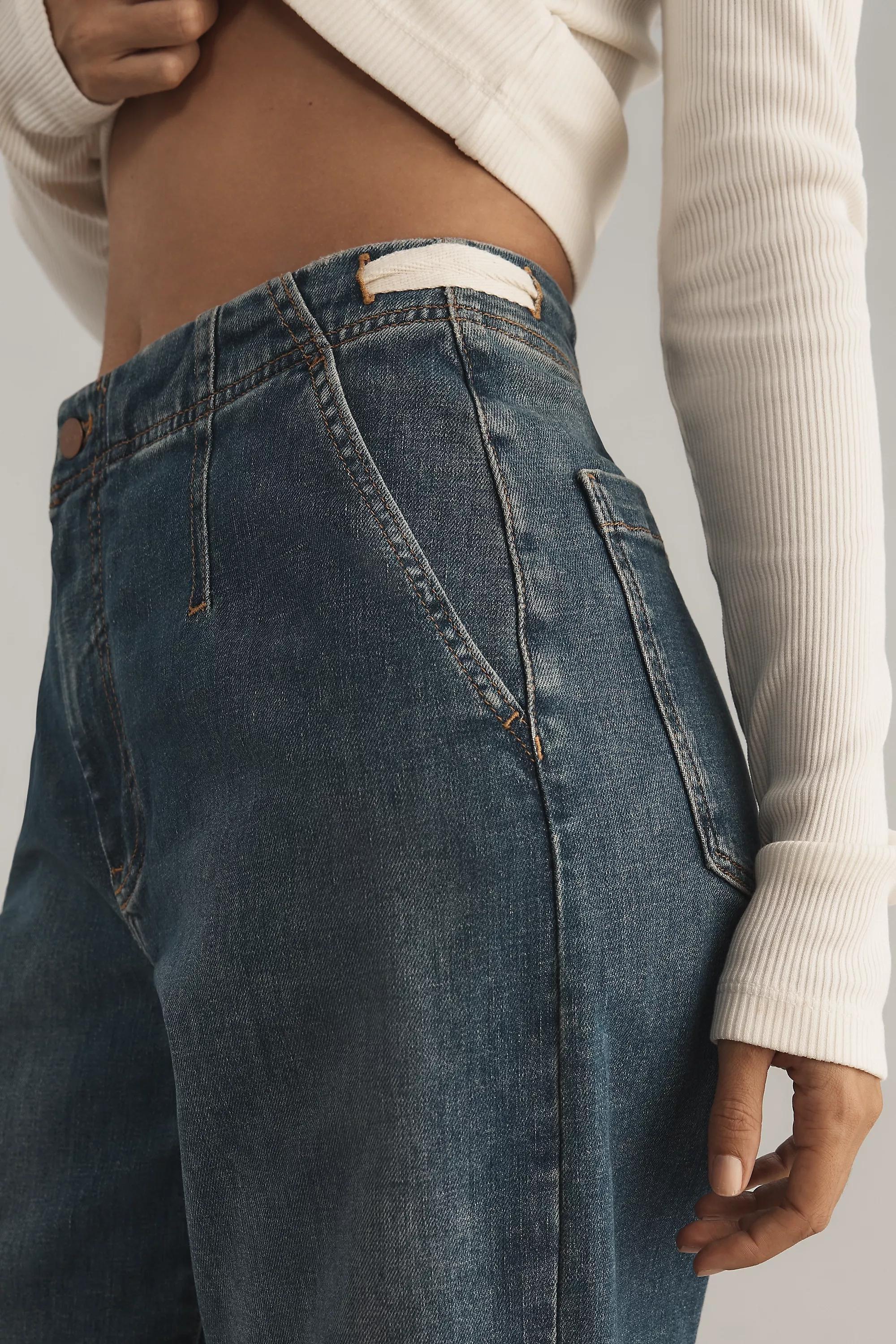 Pilcro Mid-Rise Curve Taper Jeans, Blue, , large image number 2