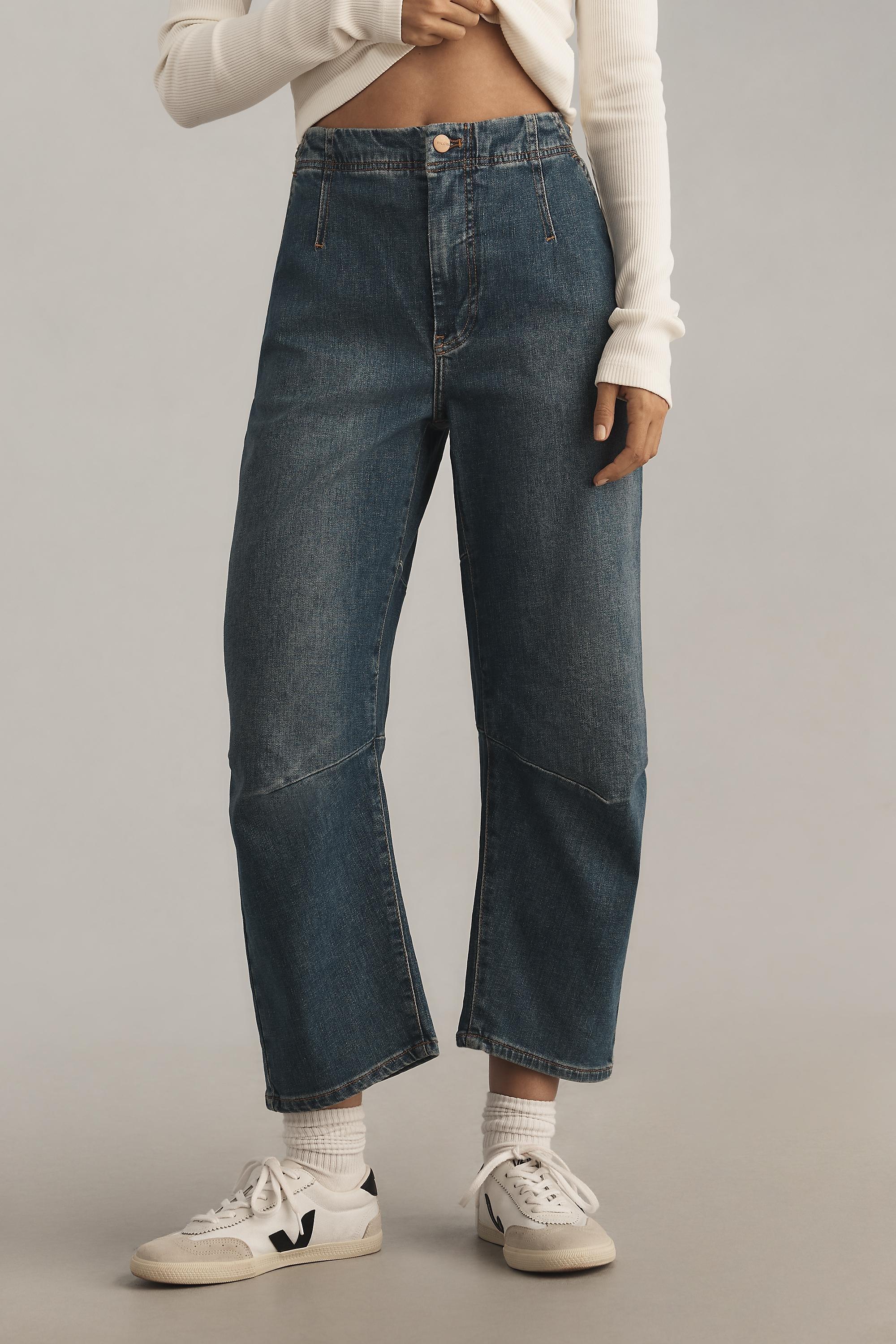 Pilcro Mid-Rise Curve Taper Jeans, Blue, , large image number 3