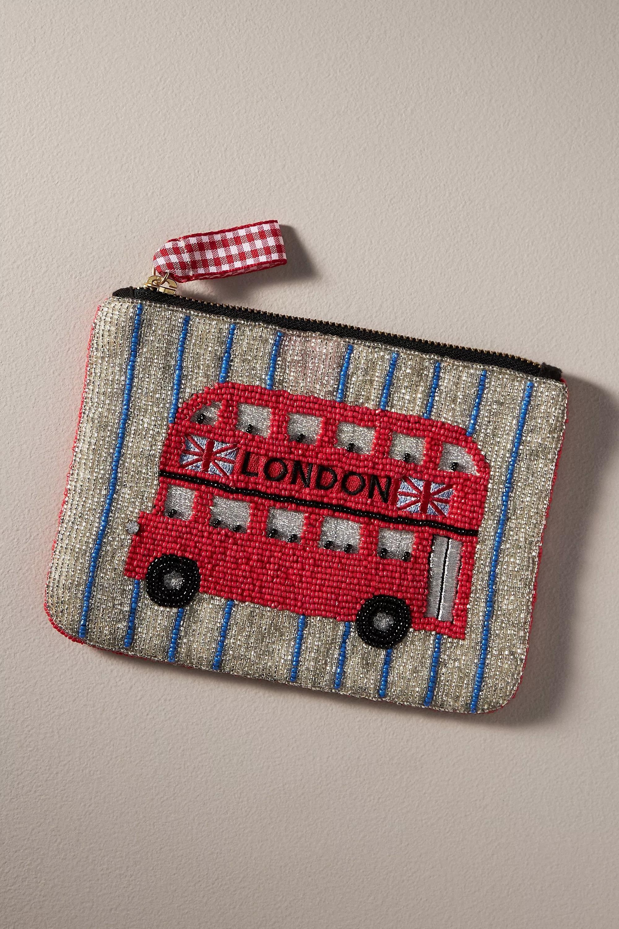 Beaded City Pouch, Red, A501_0060, large image number 0