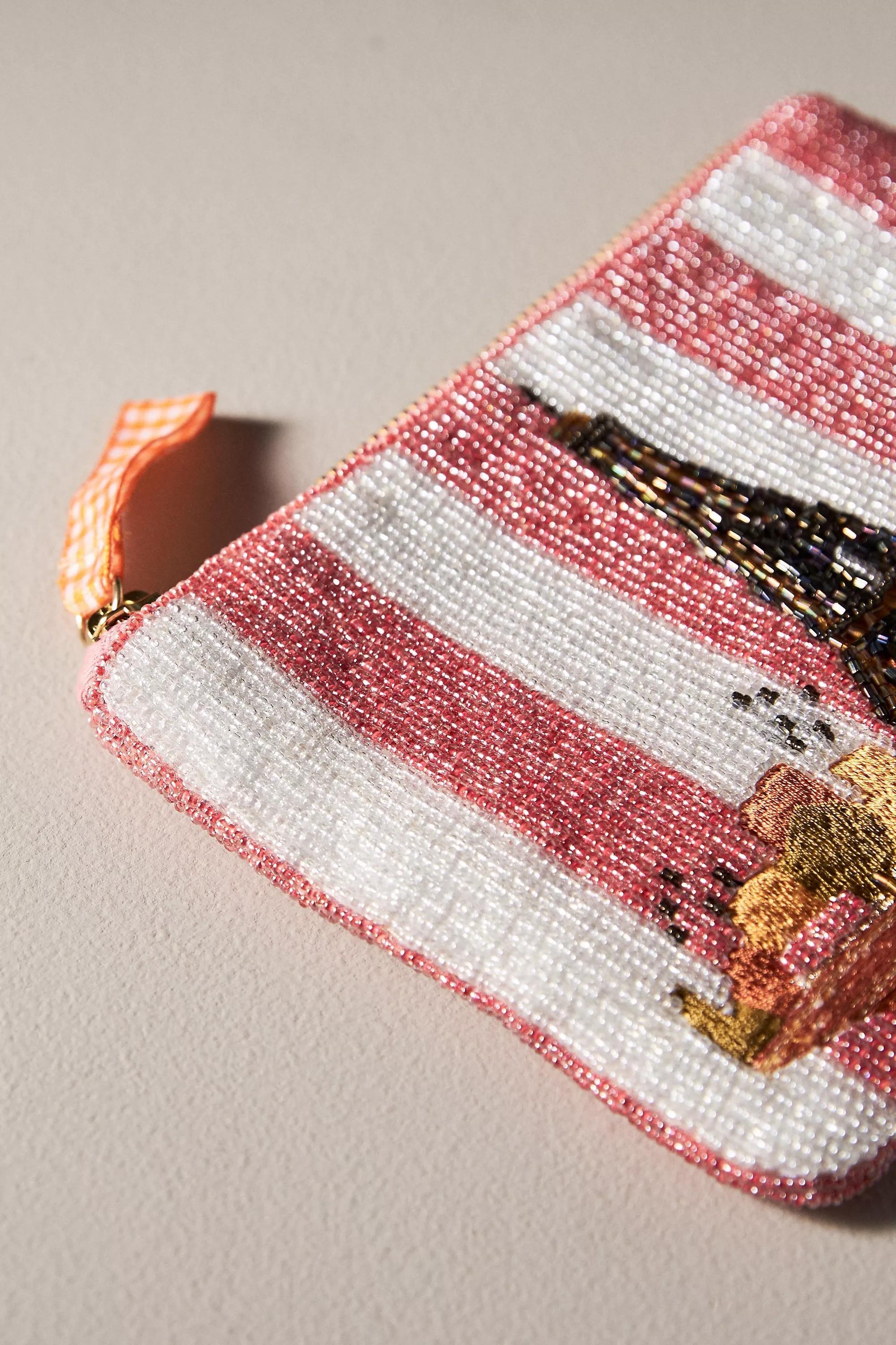 PINK Beaded City Pouch, A501_0066, large image number 3