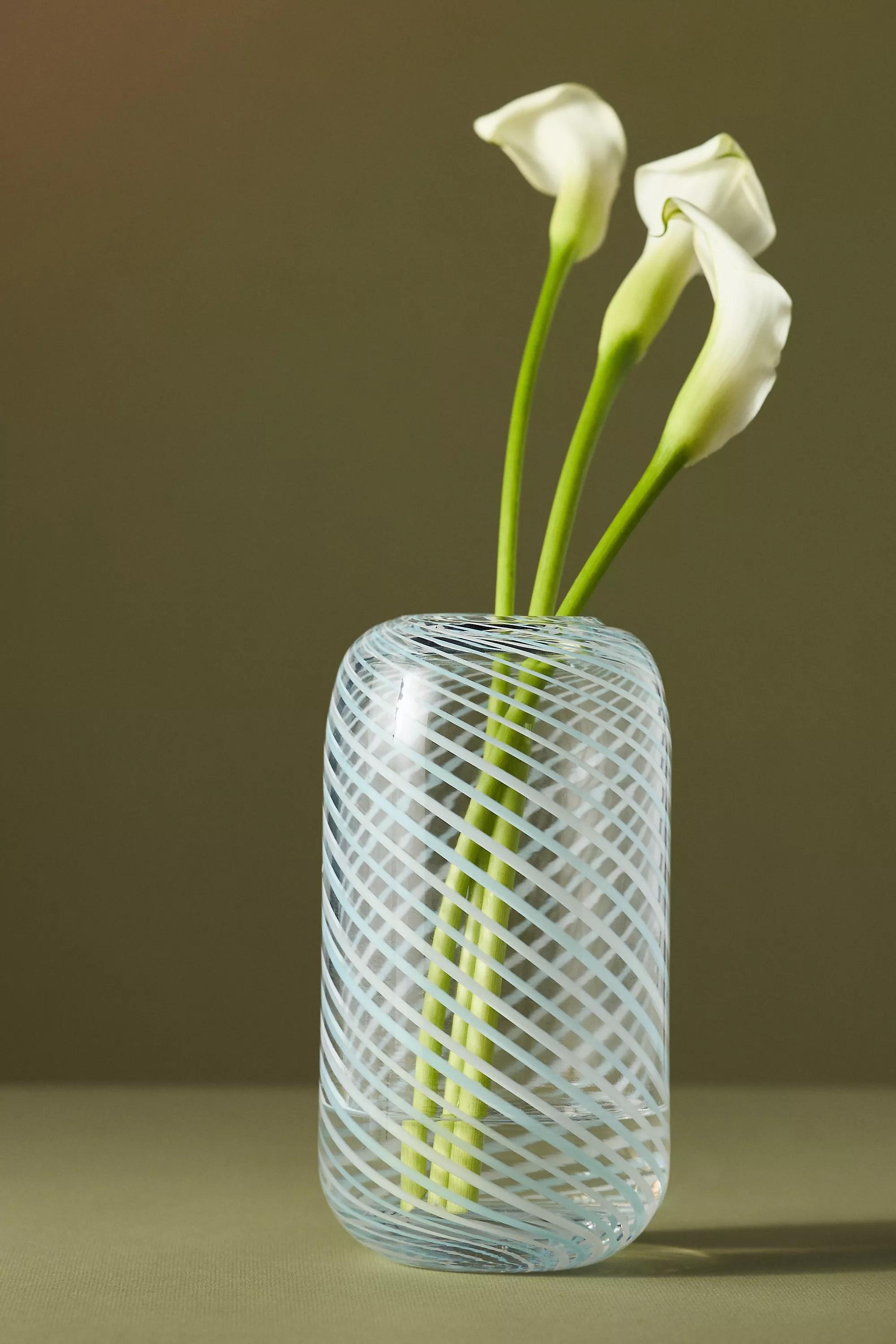 Swirl Glass Vase, Blue, A501_0049, large image number 0