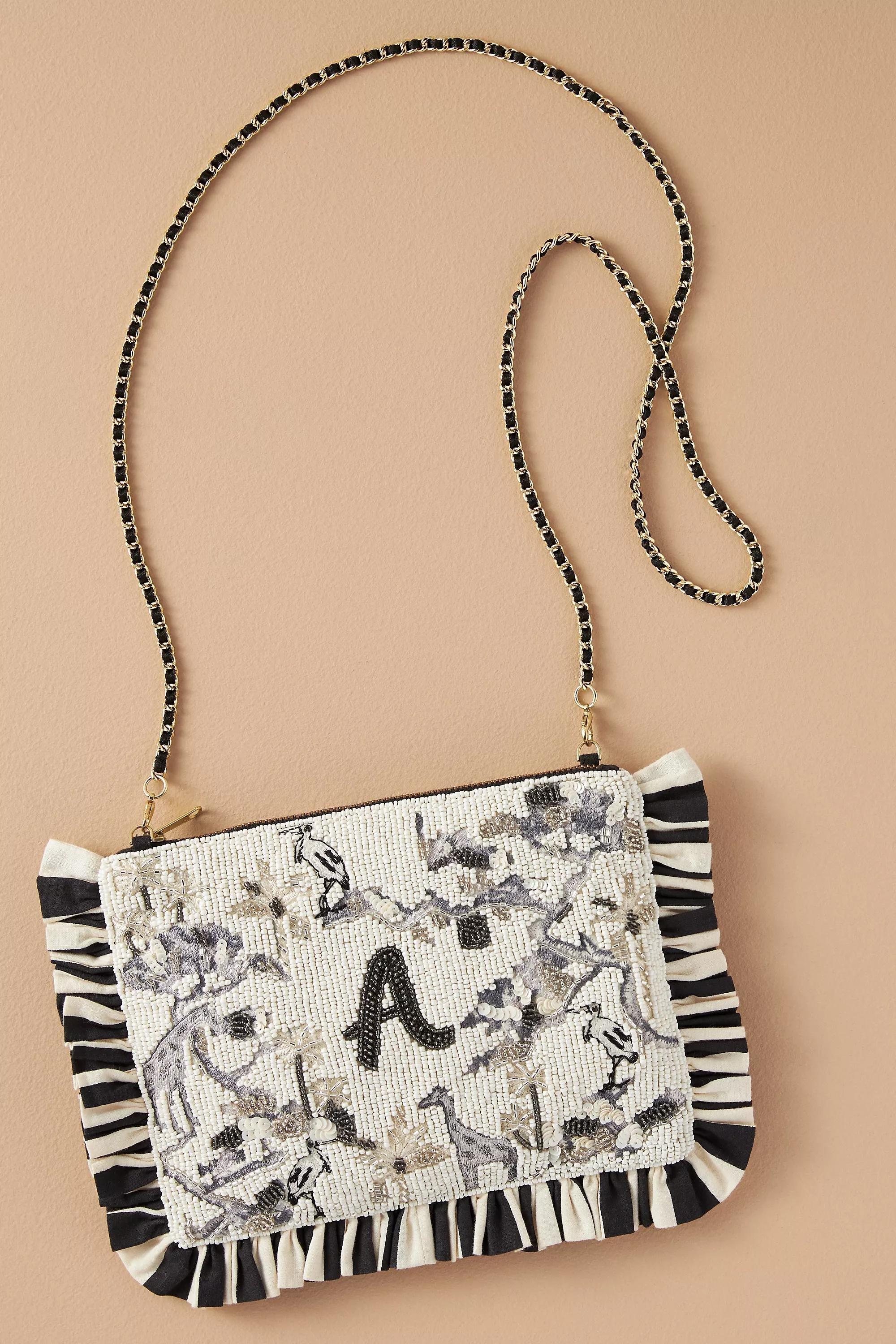Anthropologie Embroidered Handmade Clutch, Multicolour, A501_0901, large image number 0