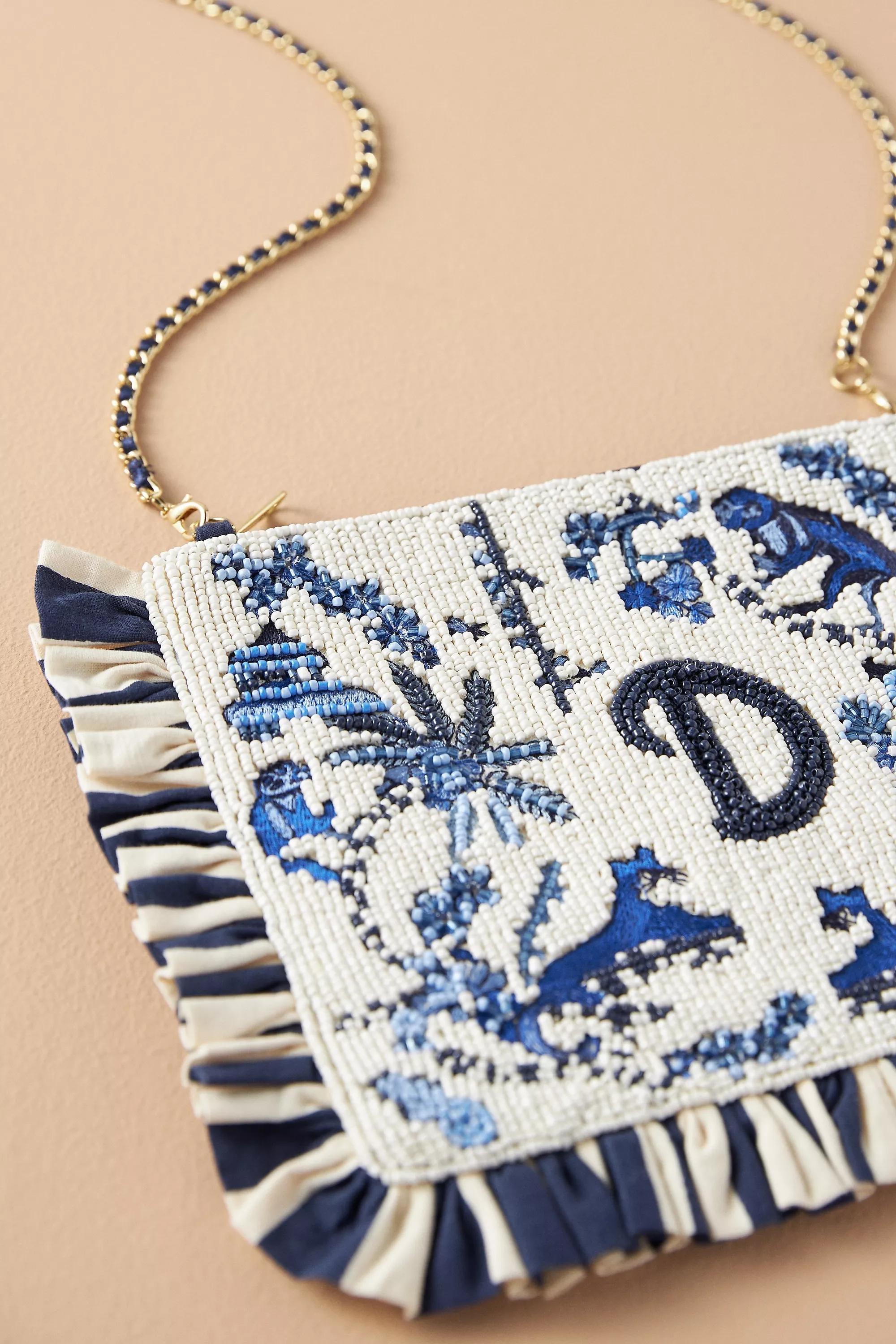 Anthropologie Embroidered Handmade Clutch, Multicolour, A501_0904, large image number 4