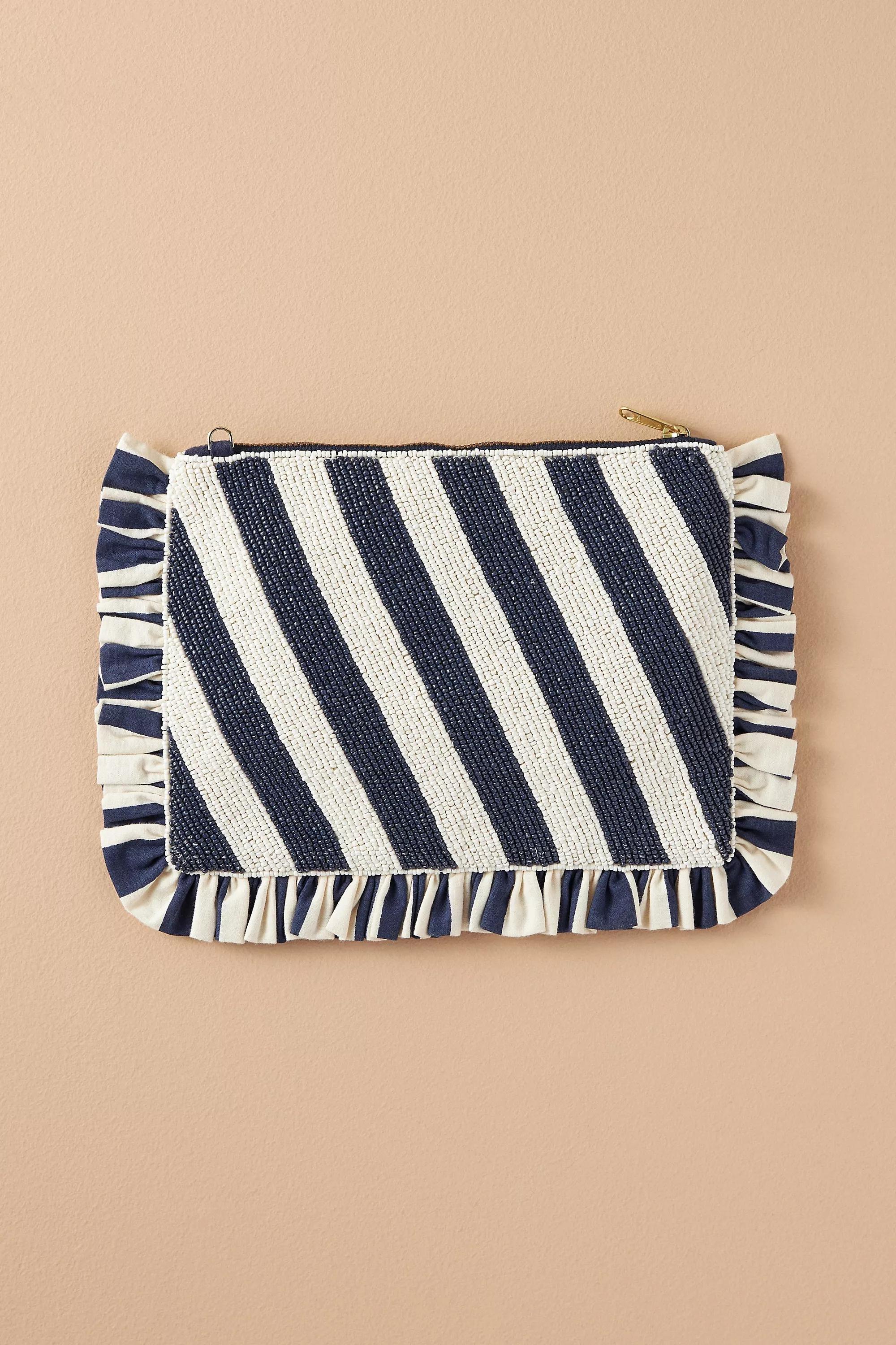 Anthropologie Monogram Handmade Clutch, Multicolour, A501_0911, large image number 3