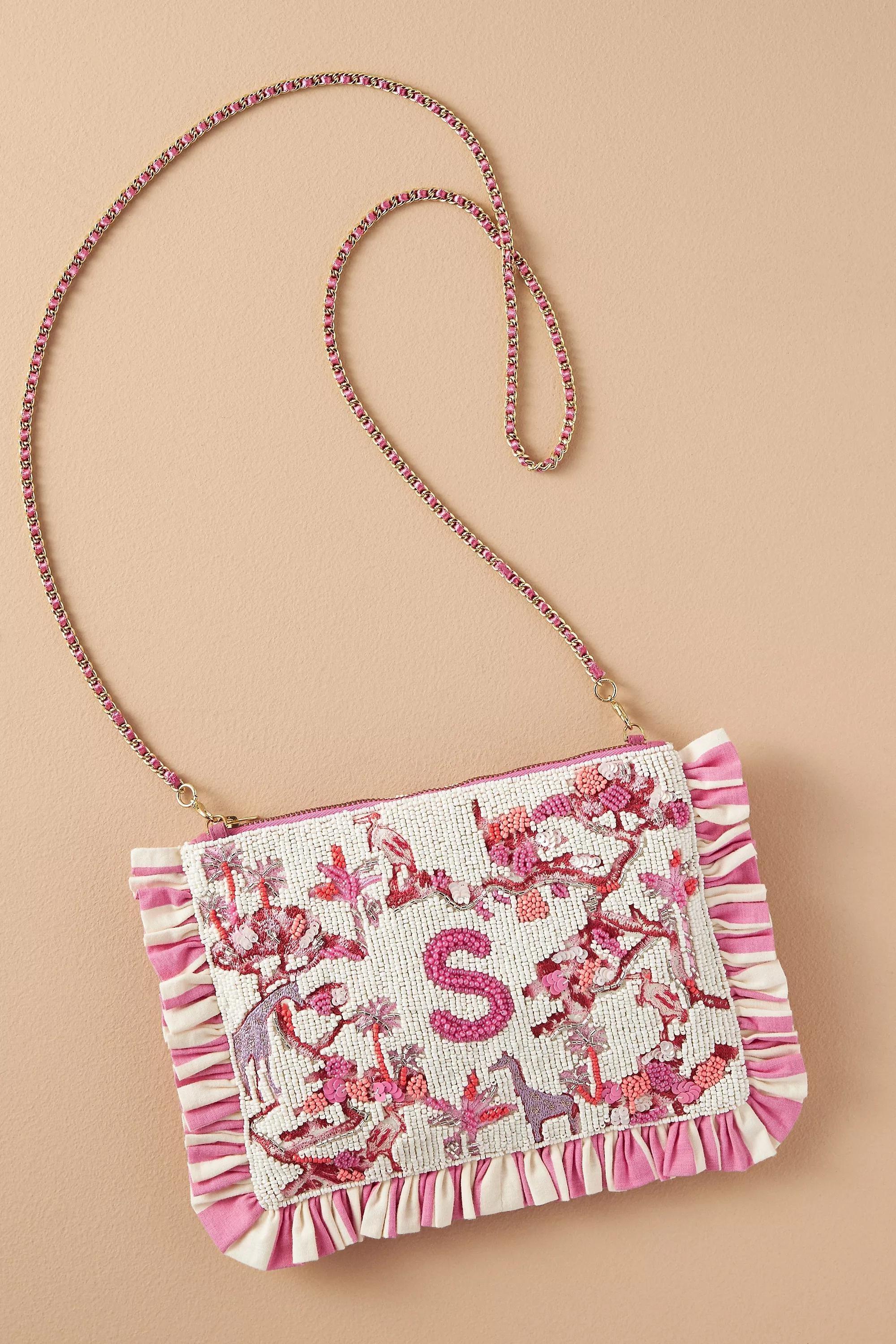 Anthropologie Embroidered Handmade Clutch, Multicolour, A501_0919, large image number 0