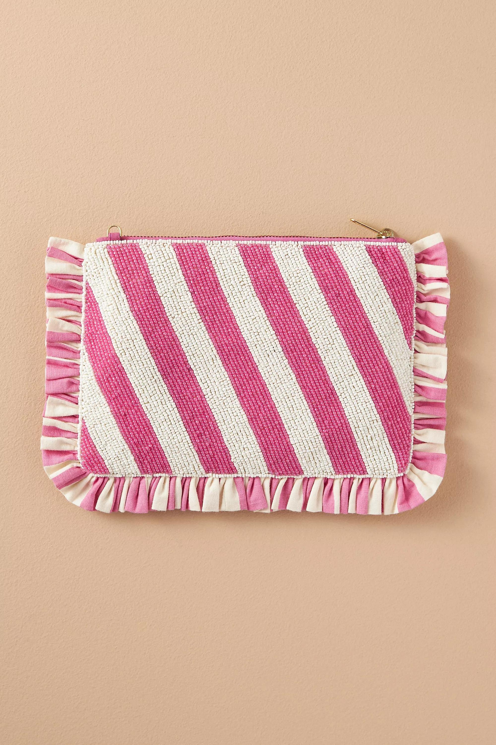 Anthropologie Embroidered Handmade Clutch, Multicolour, A501_0919, large image number 3