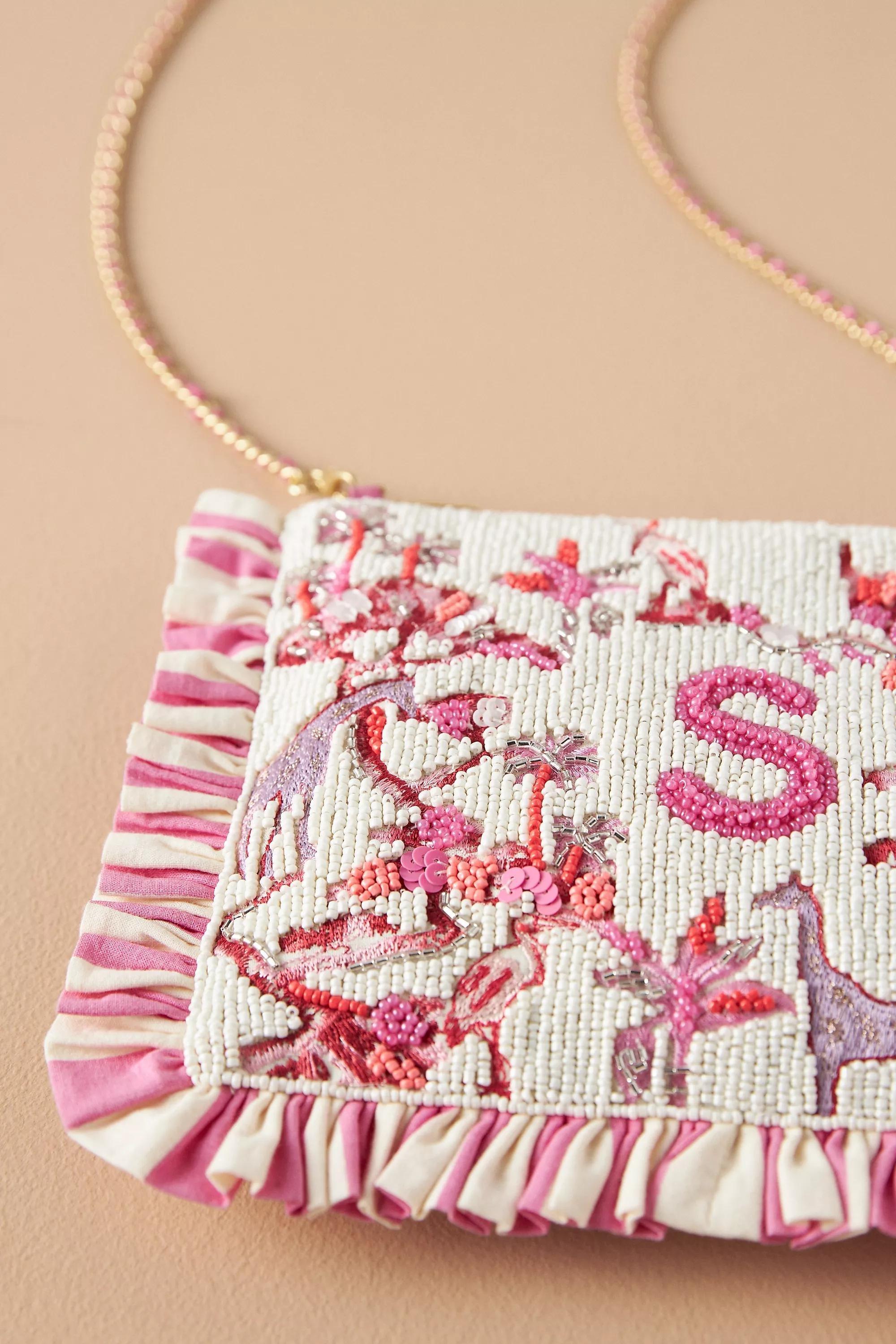 Anthropologie Embroidered Handmade Clutch, Multicolour, A501_0919, large image number 4