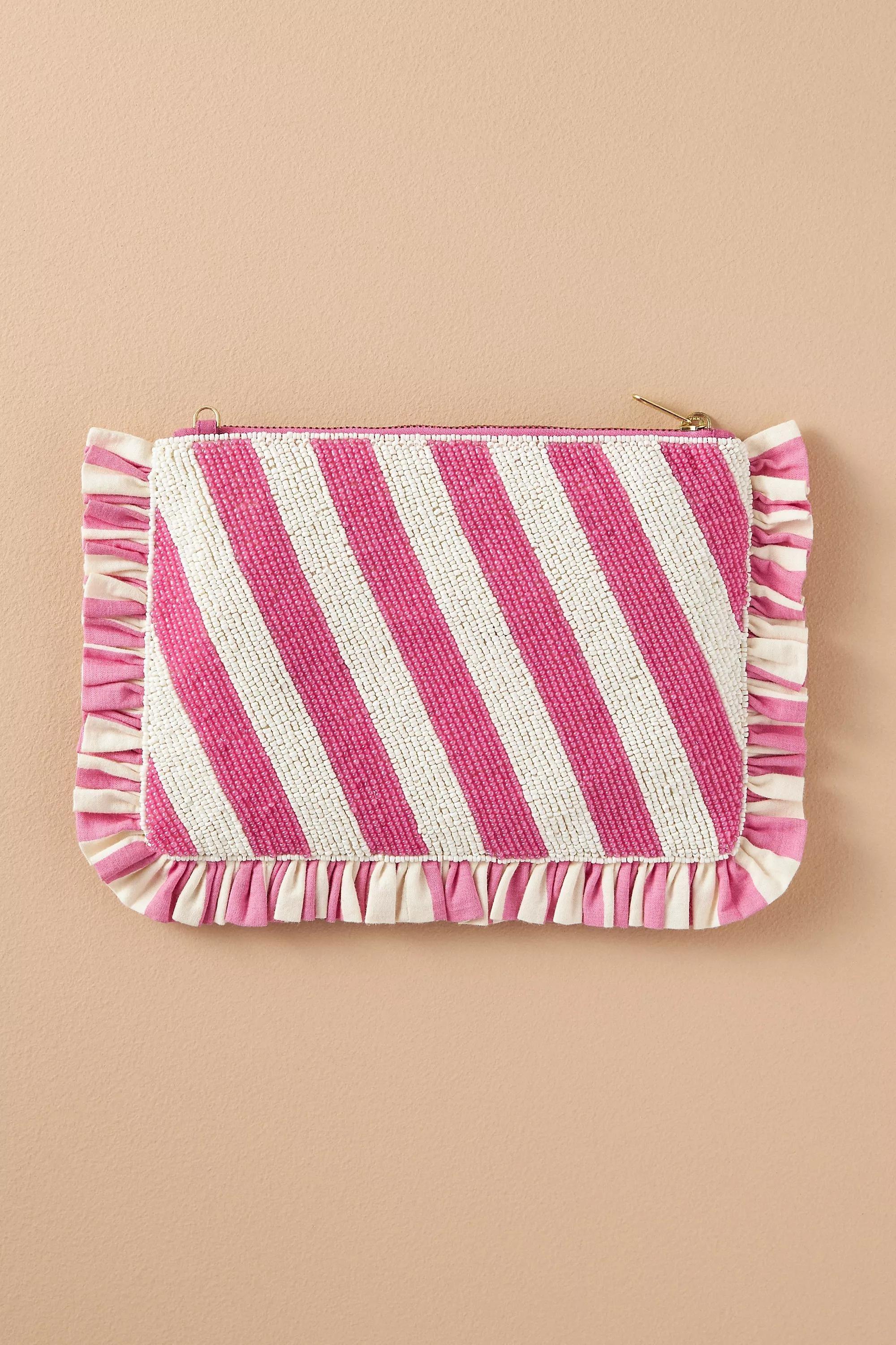 Anthropologie Embroidered Handmade Clutch, Multicolour, A501_0920, large image number 3