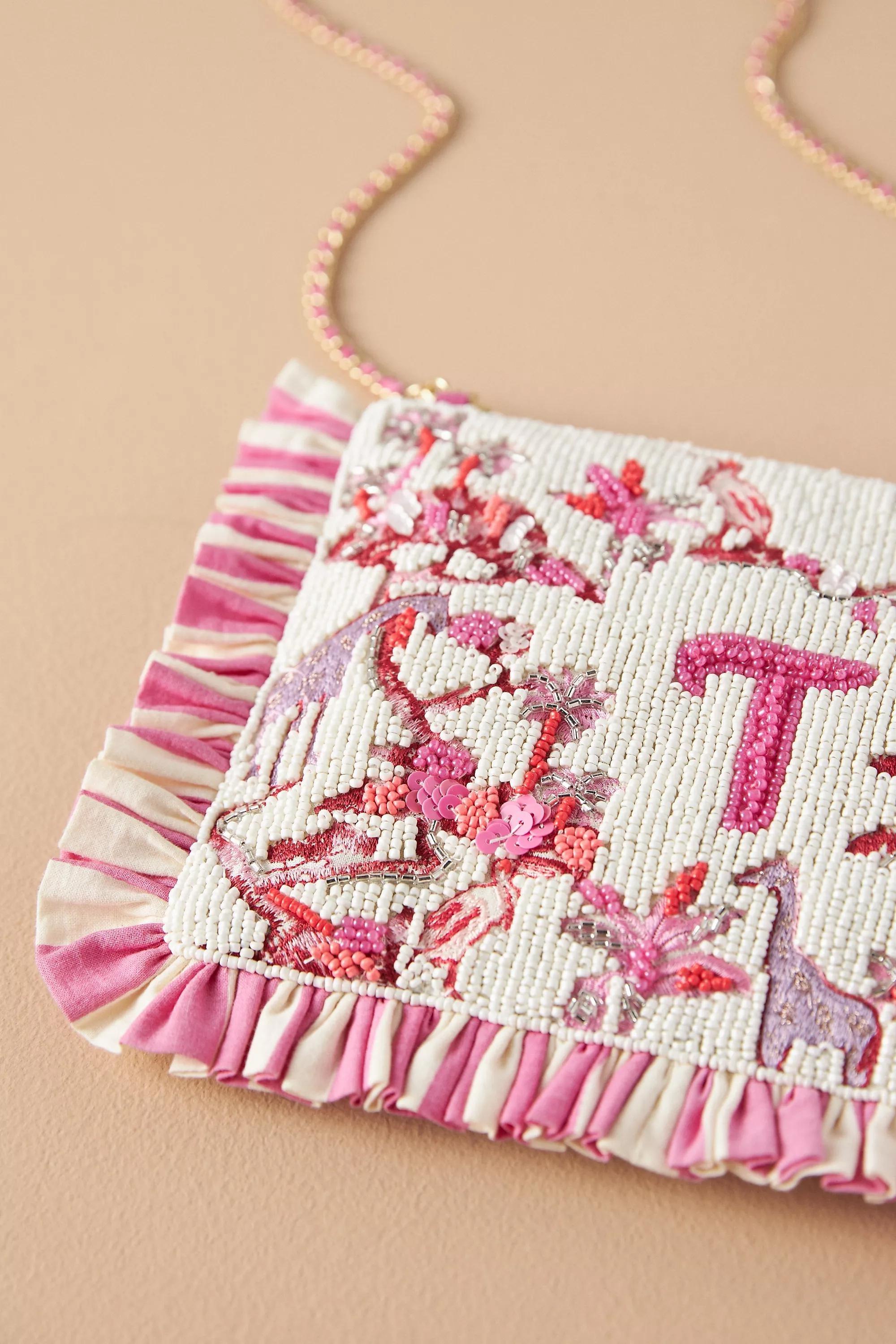 Anthropologie Embroidered Handmade Clutch, Multicolour, A501_0920, large image number 4