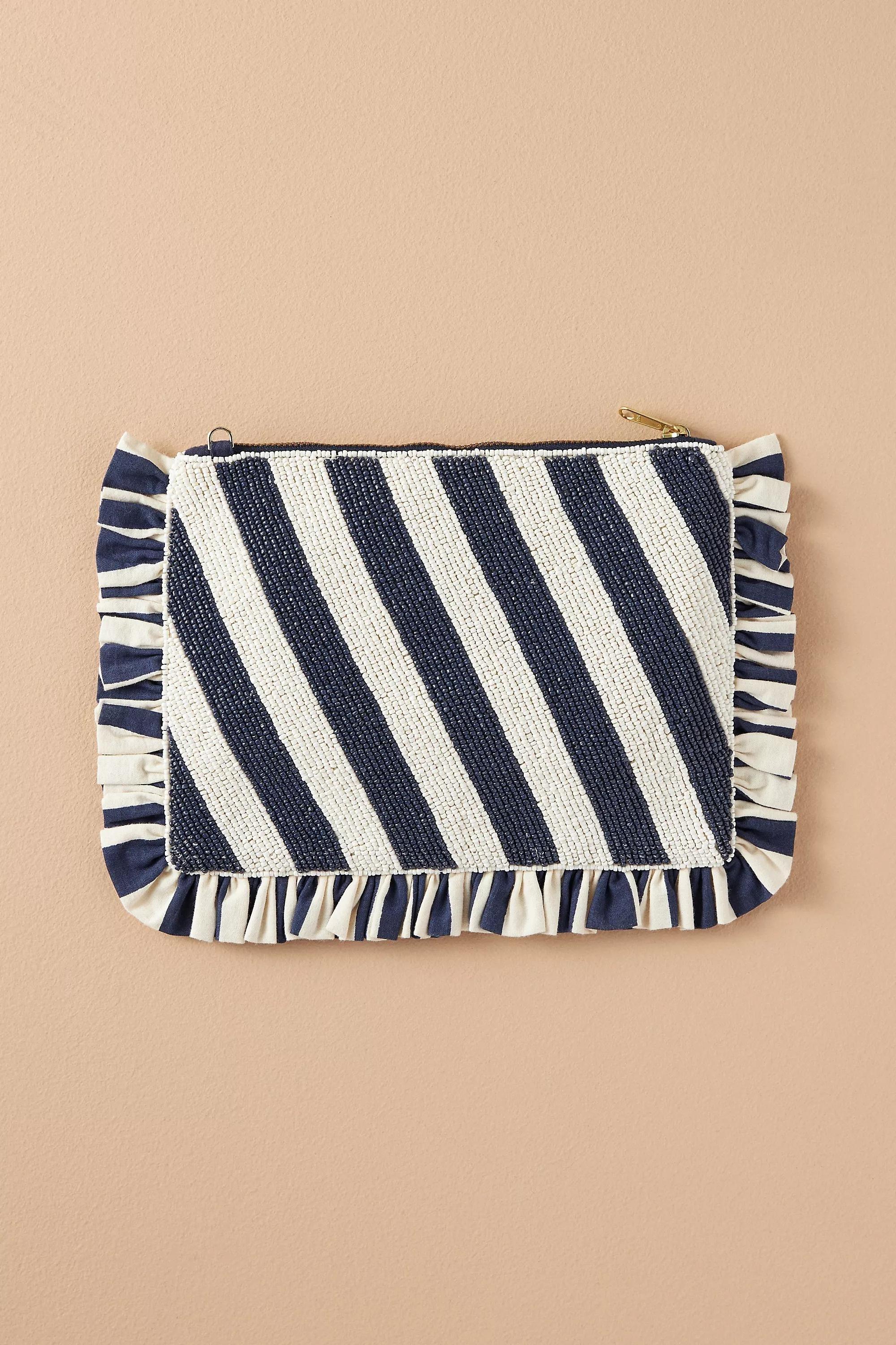 Anthropologie Embroidered Handmade Clutch, Multicolour, A501_0922, large image number 3