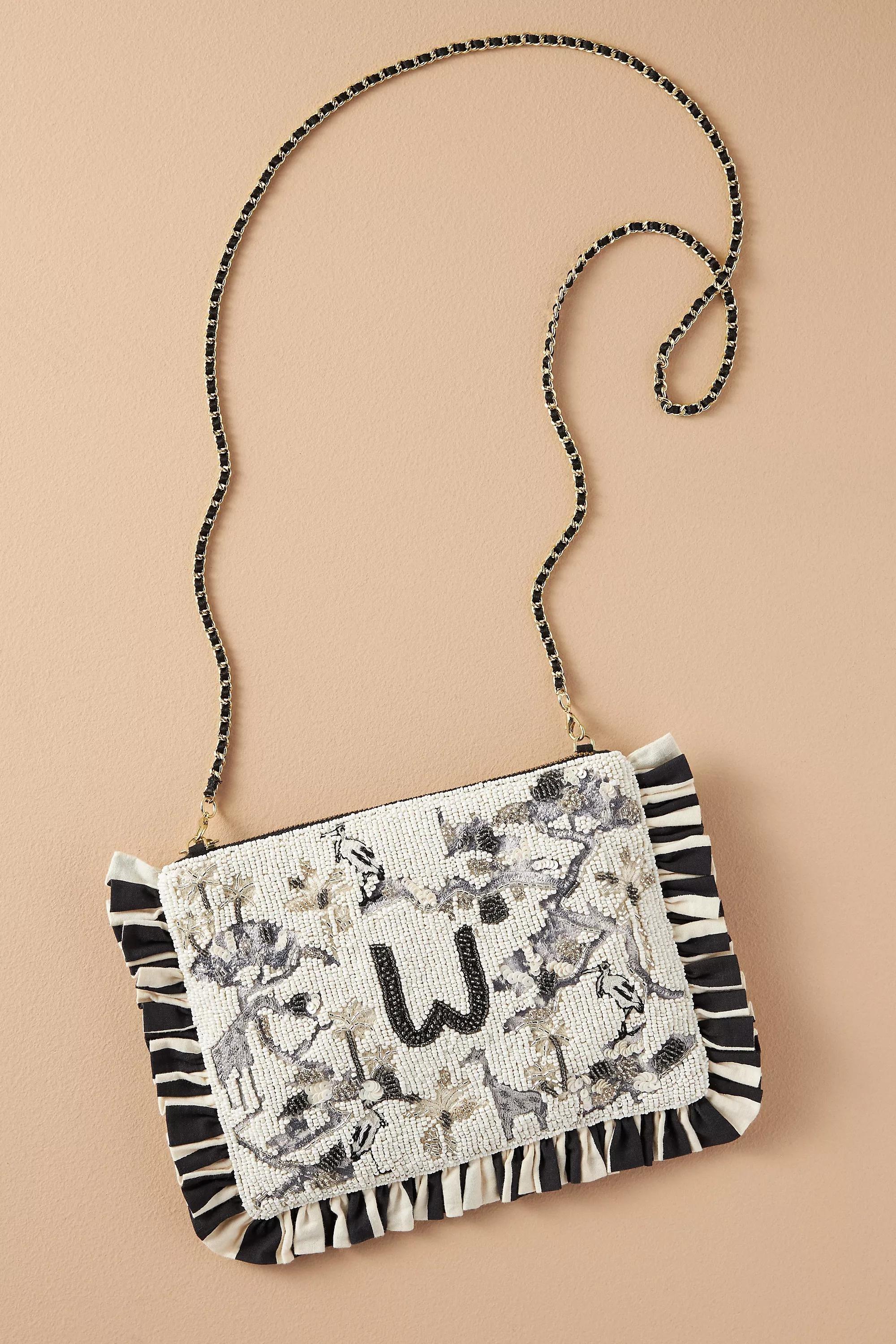 Anthropologie Embroidered Handmade Clutch Bag, Multicolour, A501_0923, large image number 0