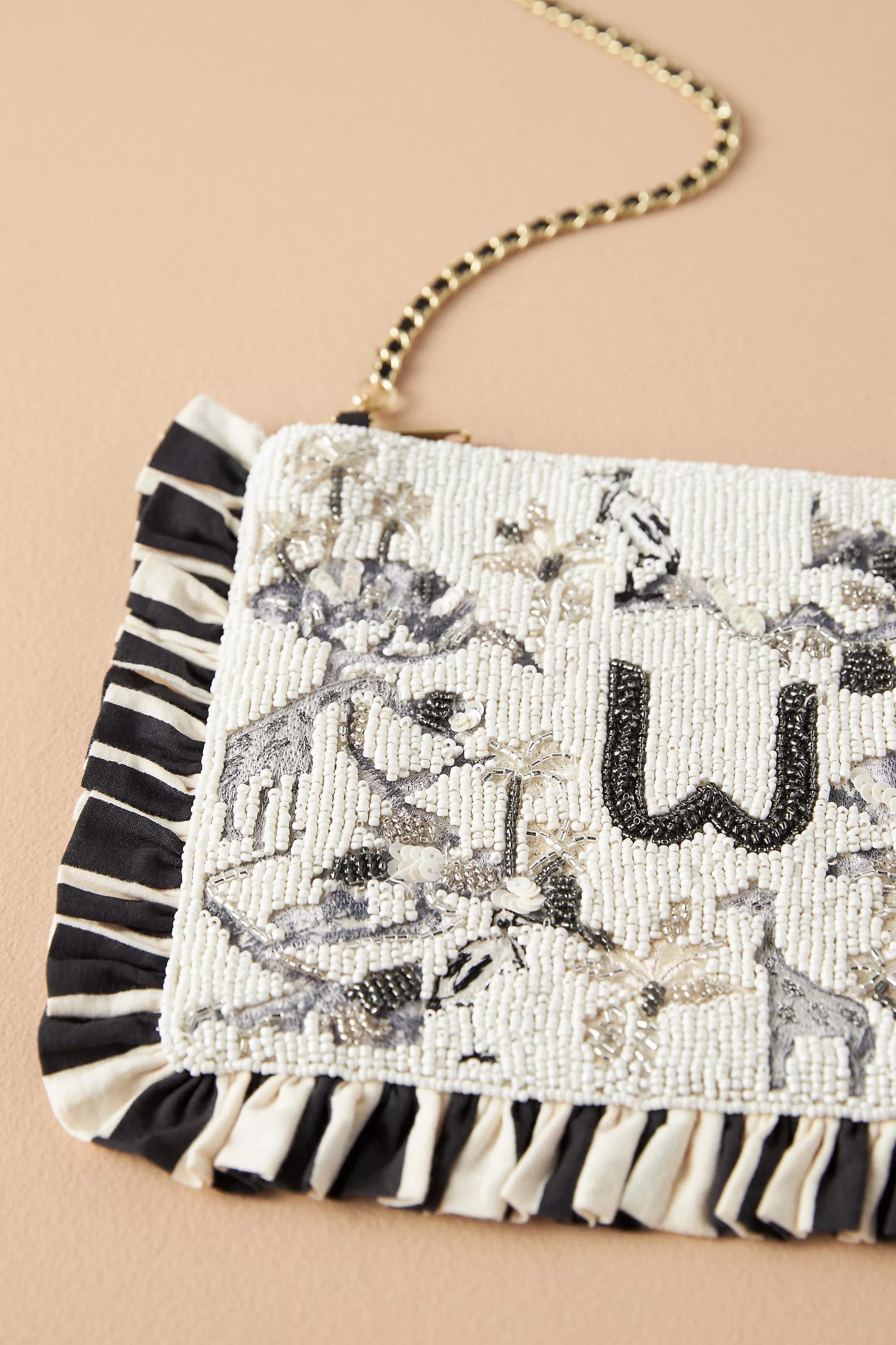 Anthropologie Embroidered Handmade Clutch Bag, Multicolour, A501_0923, large image number 4