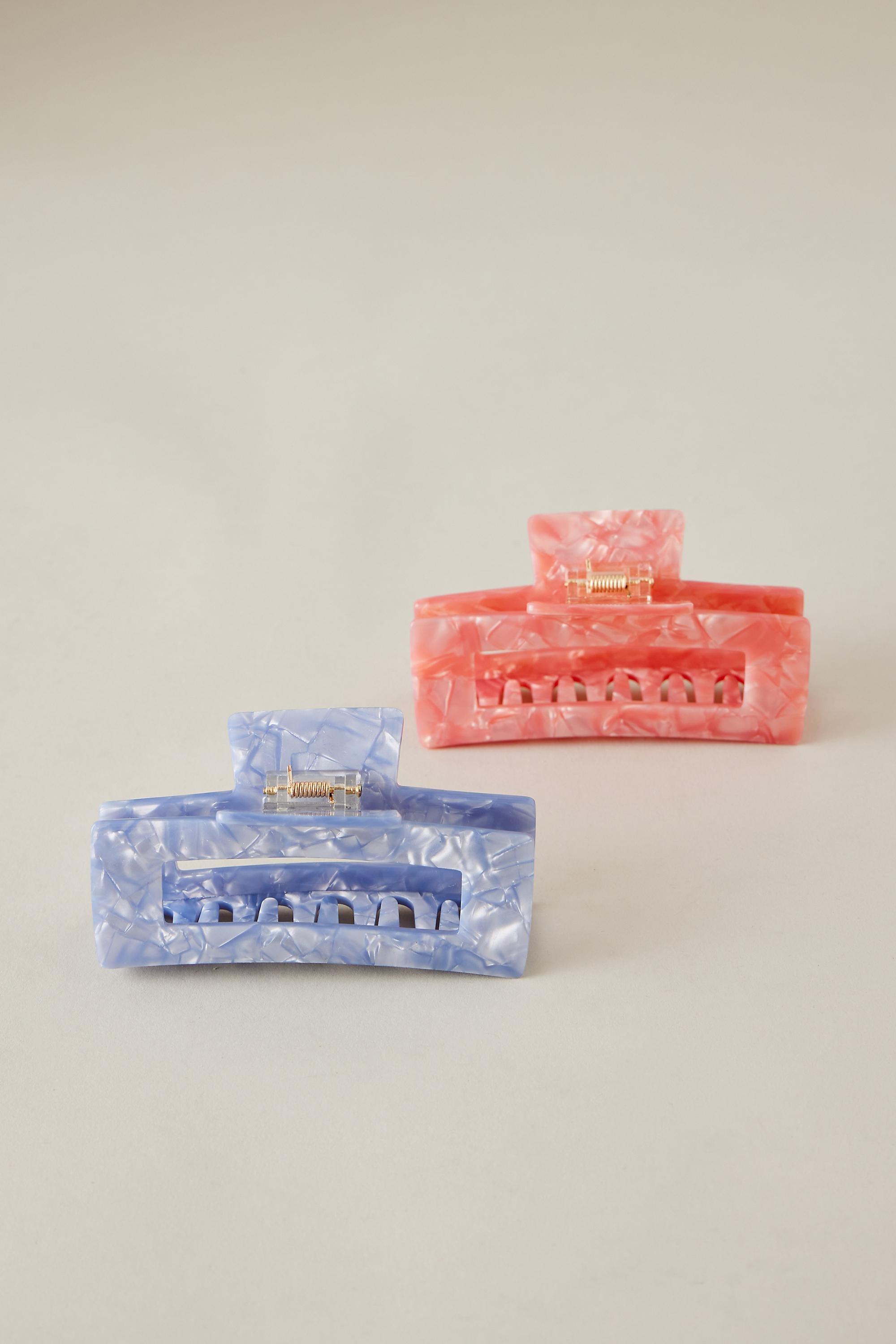 BLUE Square Resin Claw Clip, A501_0040, large image number 4