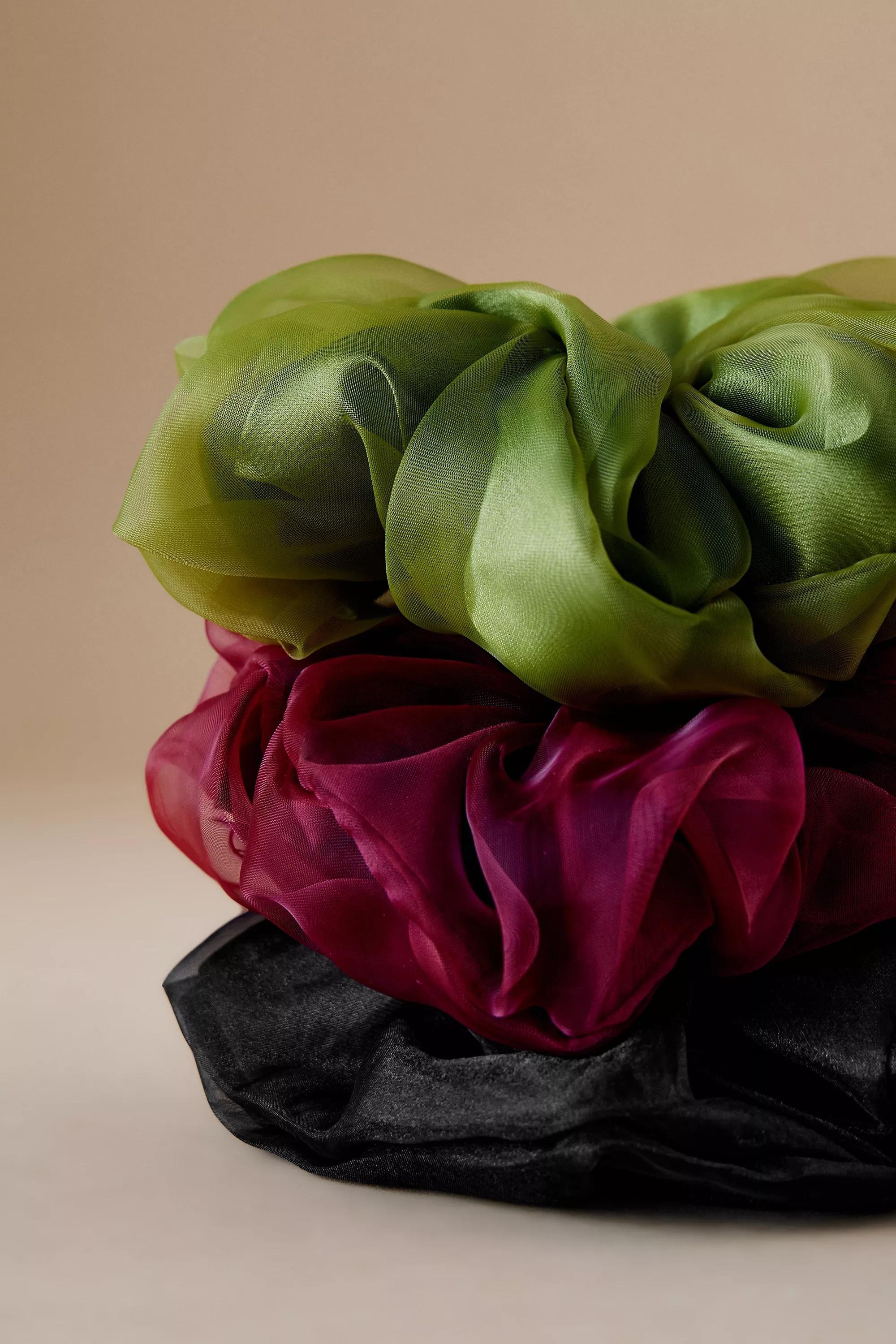 Anthropologie Organza Hair Scrunchie, Black, A501_0001, large image number 2