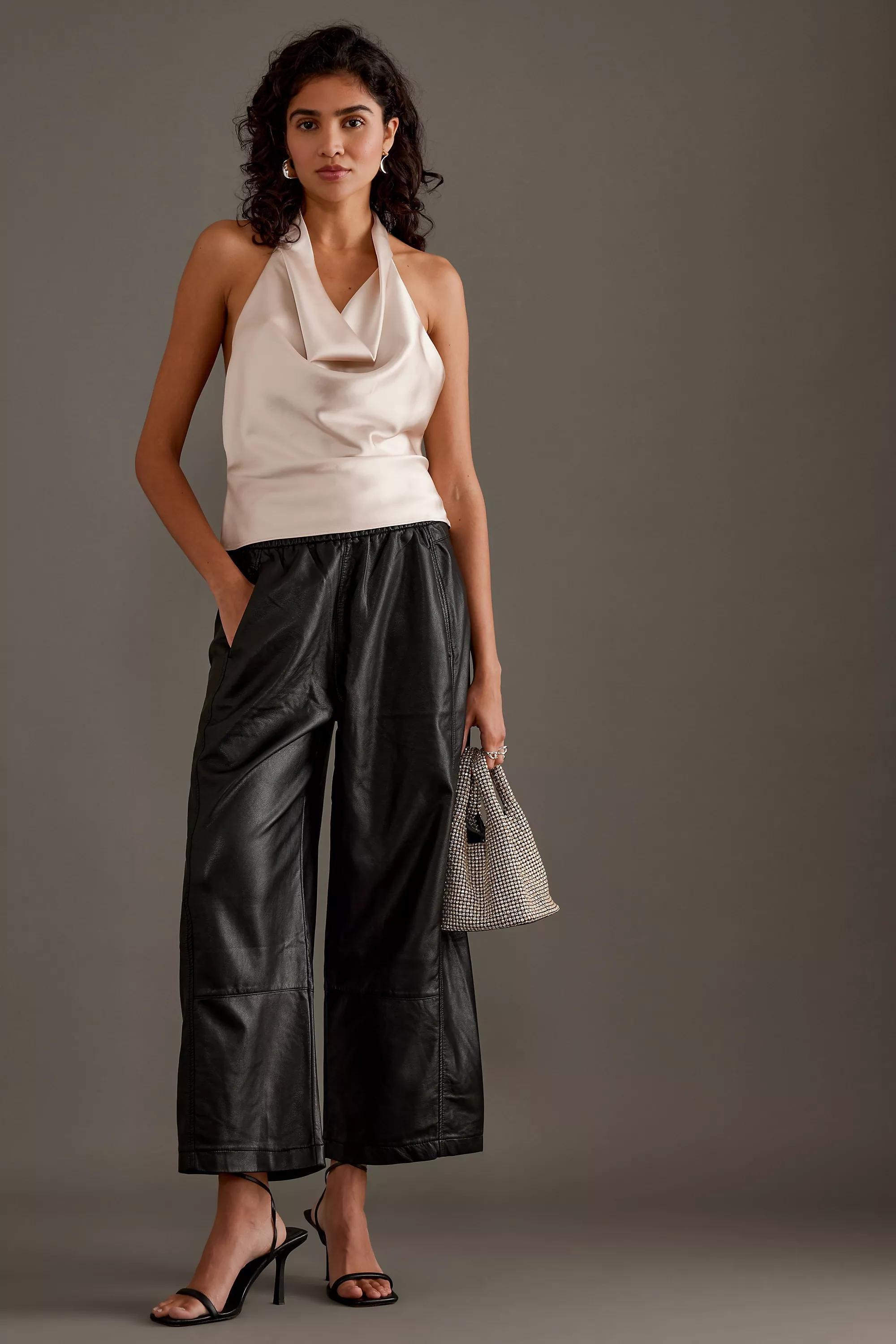 Satin Halter Top, Cream, , large image number 2