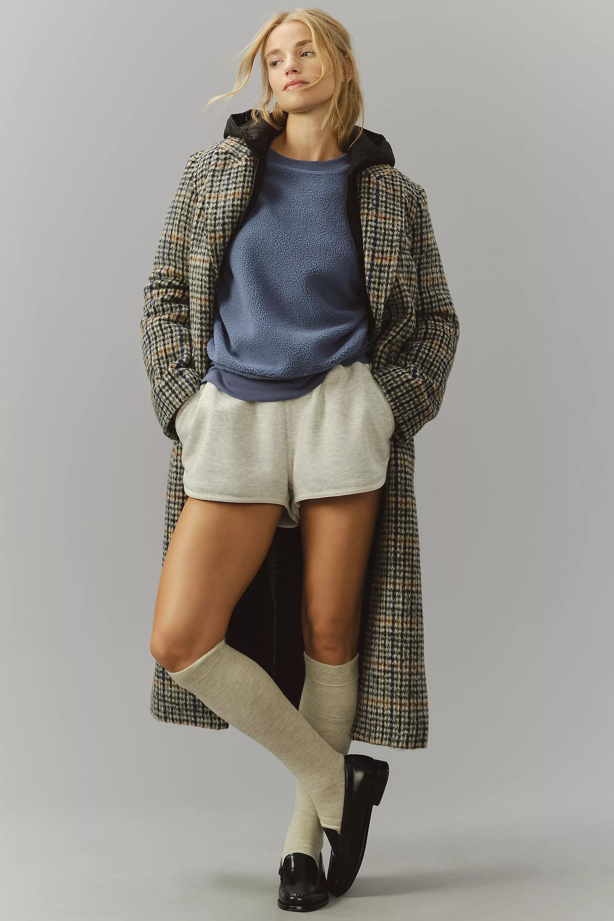 Anthropologie Textured Oversized Sweatshirt, Blue, , large image number 3
