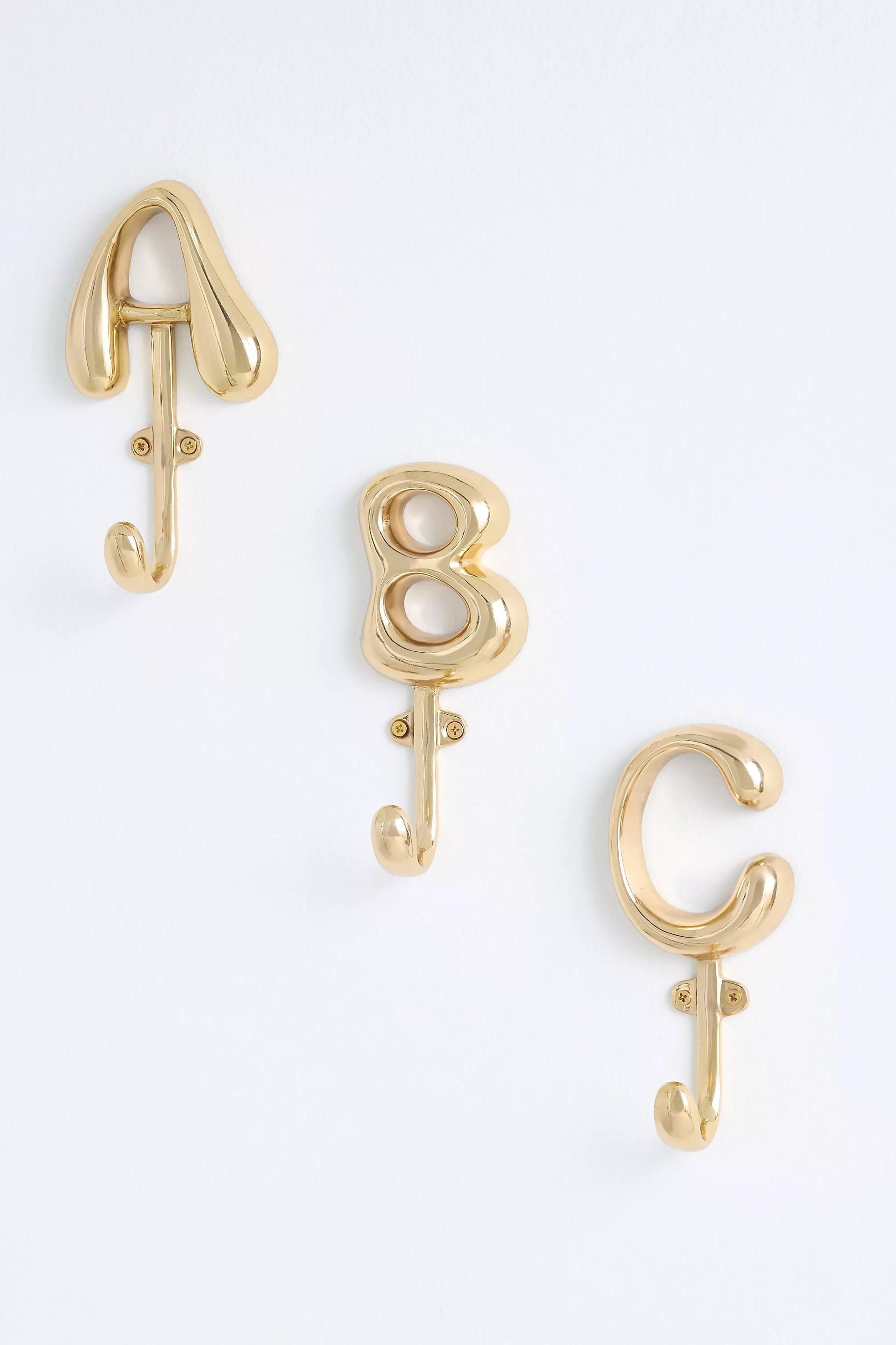 Bubble Letter Monogram Hook, Bronze, A501_0027, large image number 0