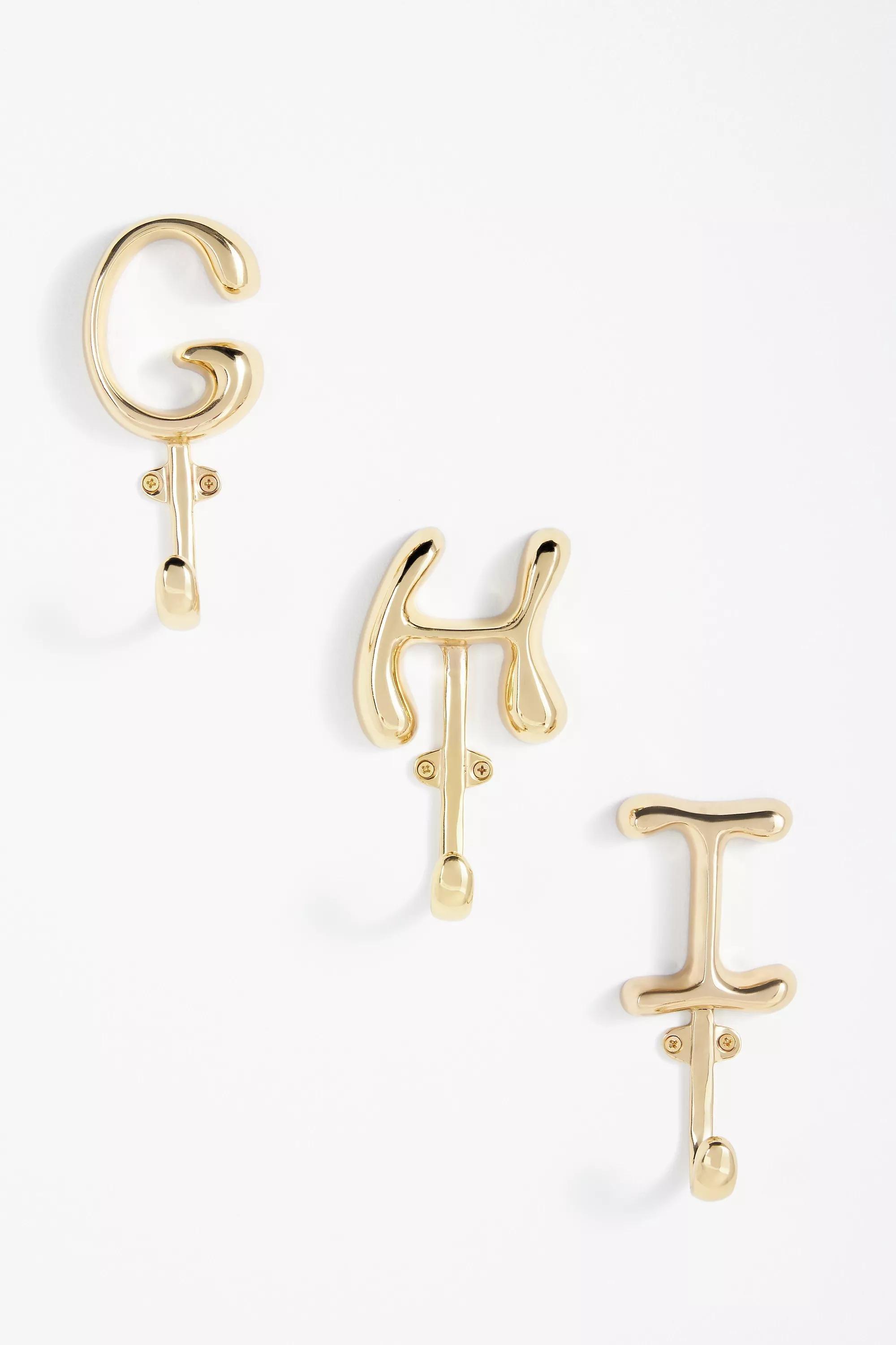 Bubble Letter Monogram Hook, Bronze, A501_0027, large image number 3