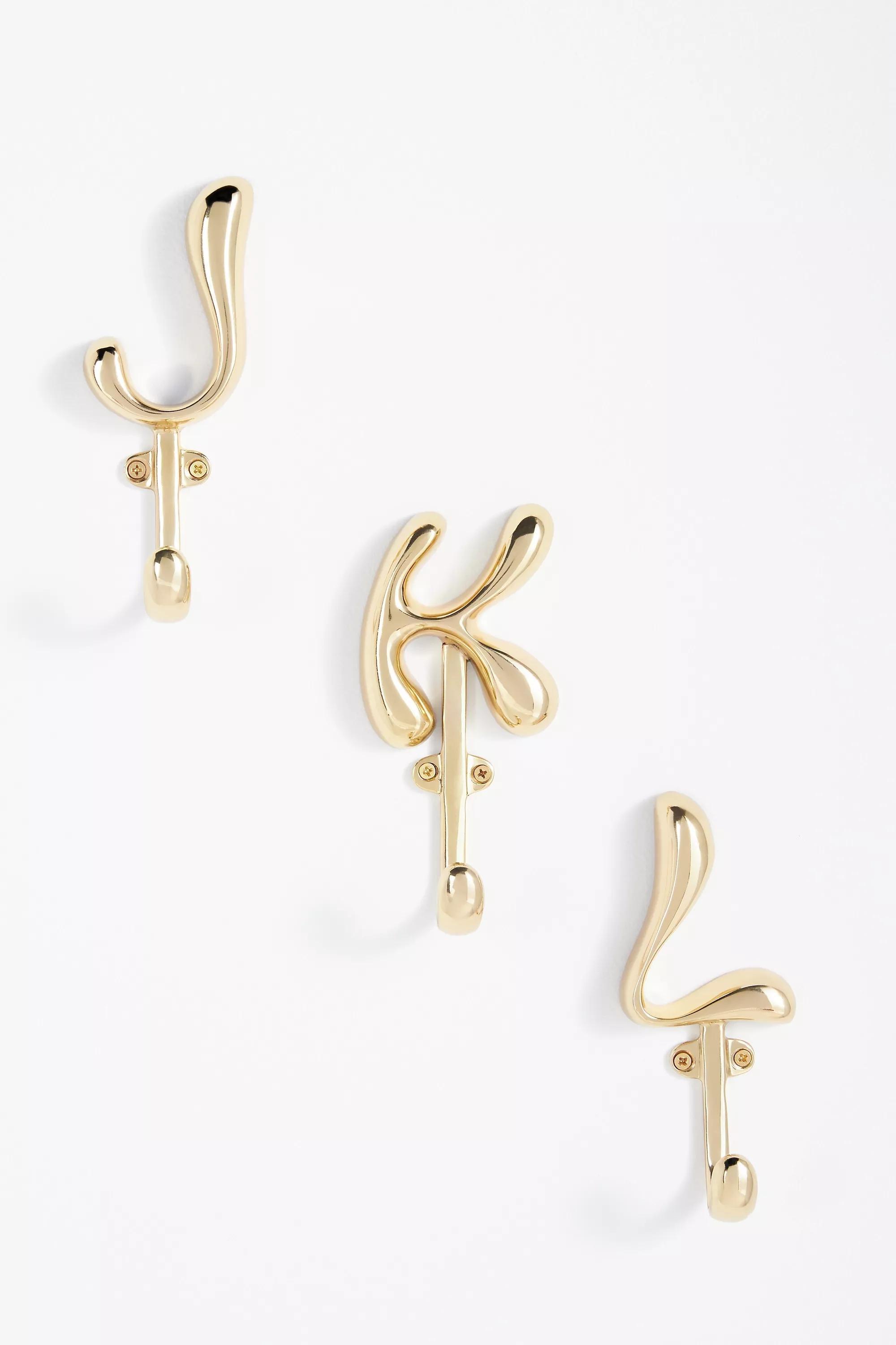 Bubble Letter Monogram Hook, Bronze, A501_0027, large image number 4