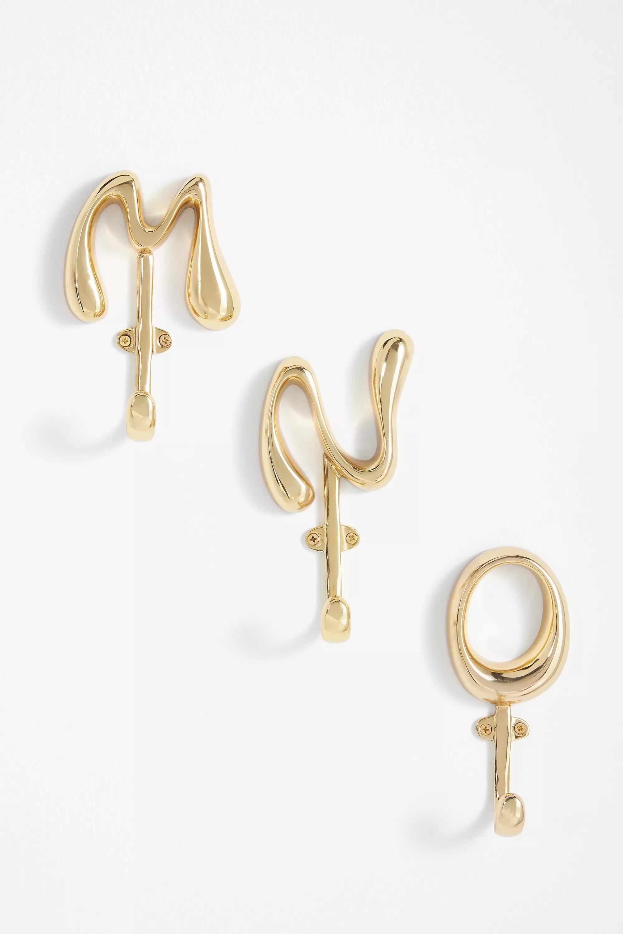 Bubble Letter Monogram Hook, Bronze, A501_0027, large image number 5