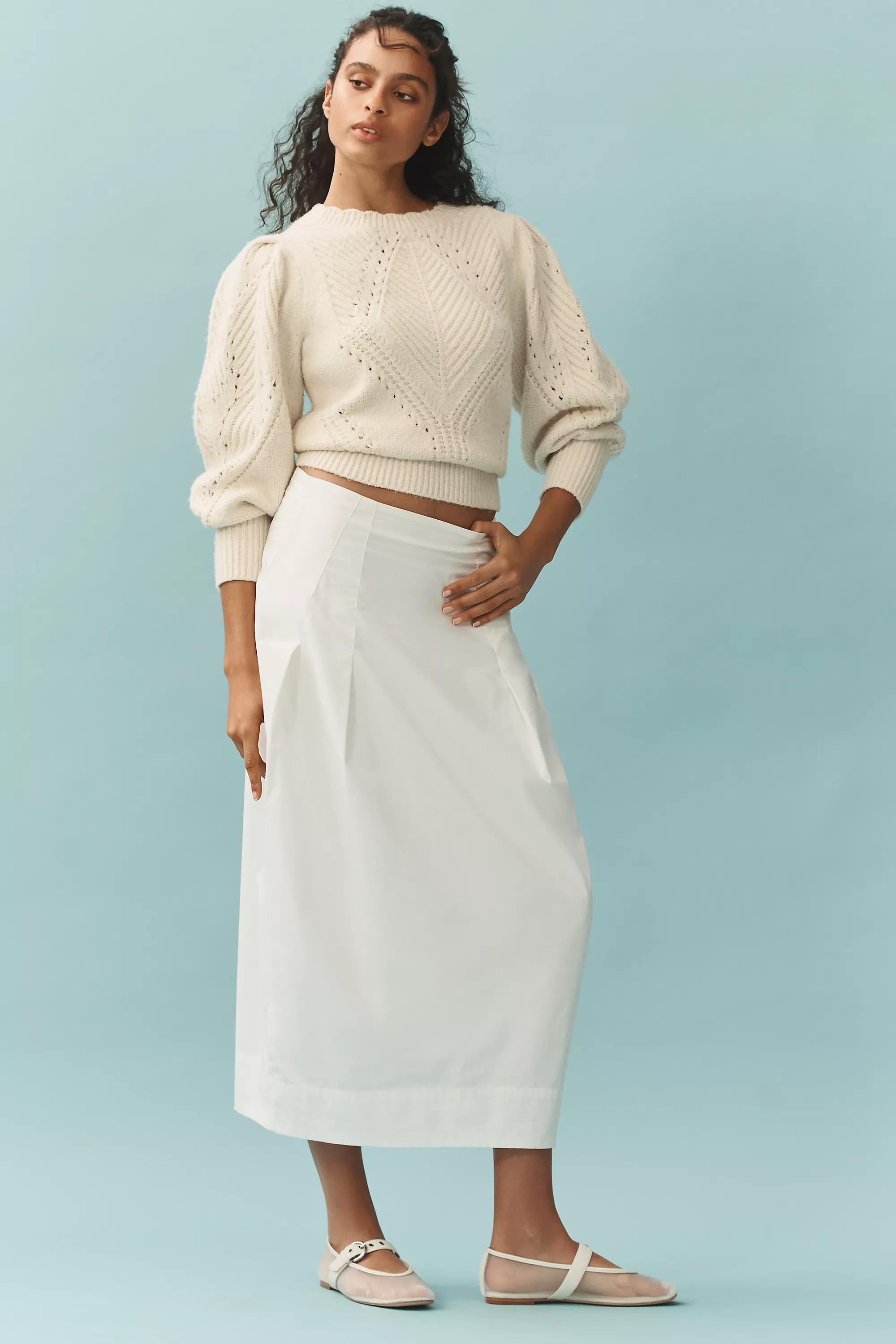 Anthropologie Textured Relaxed Cropped Jumper, Black, A501_0011, large image number 2