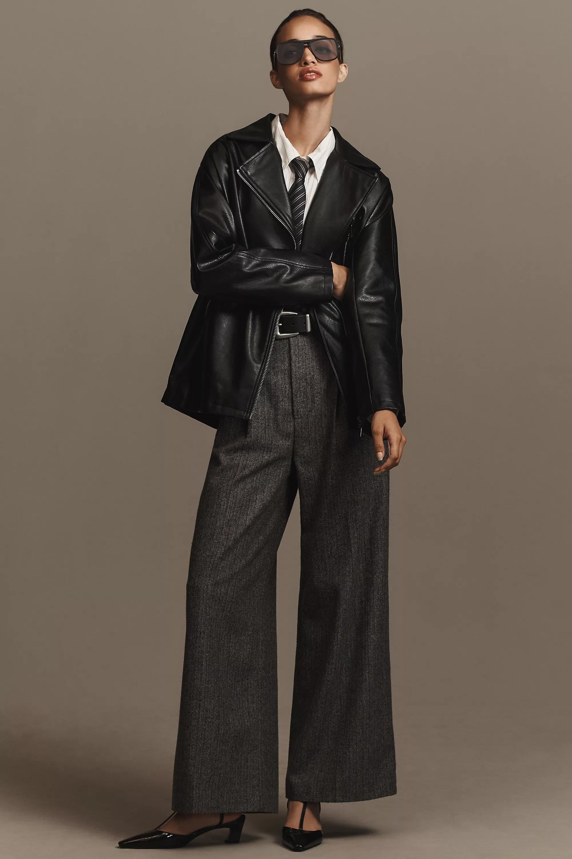Anthropologie Plain Biker Punk/Grunge, Black, , large image number 0