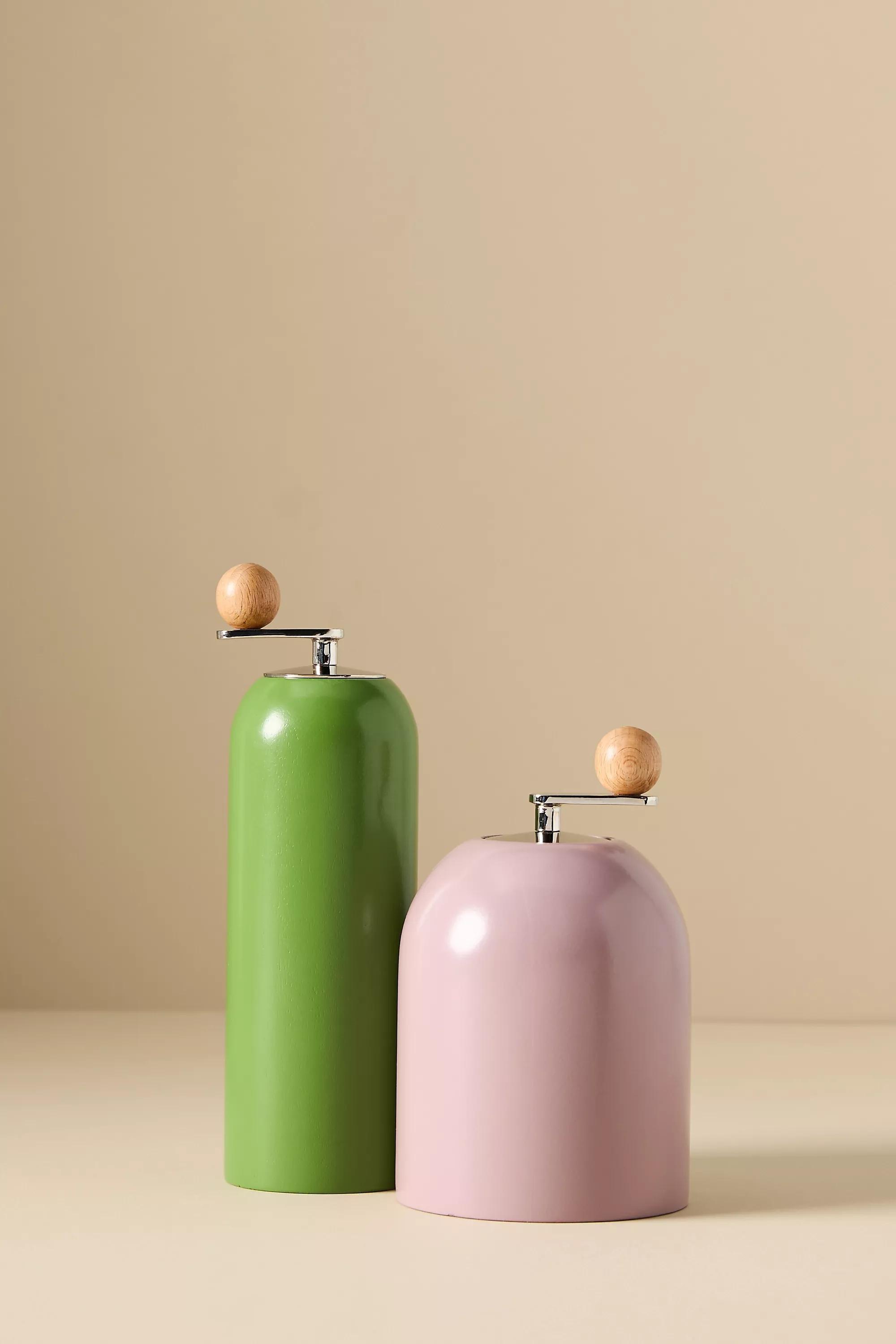 Catania Mango Wood Salt And Pepper Mills, Green, A501_0033, large image number 2