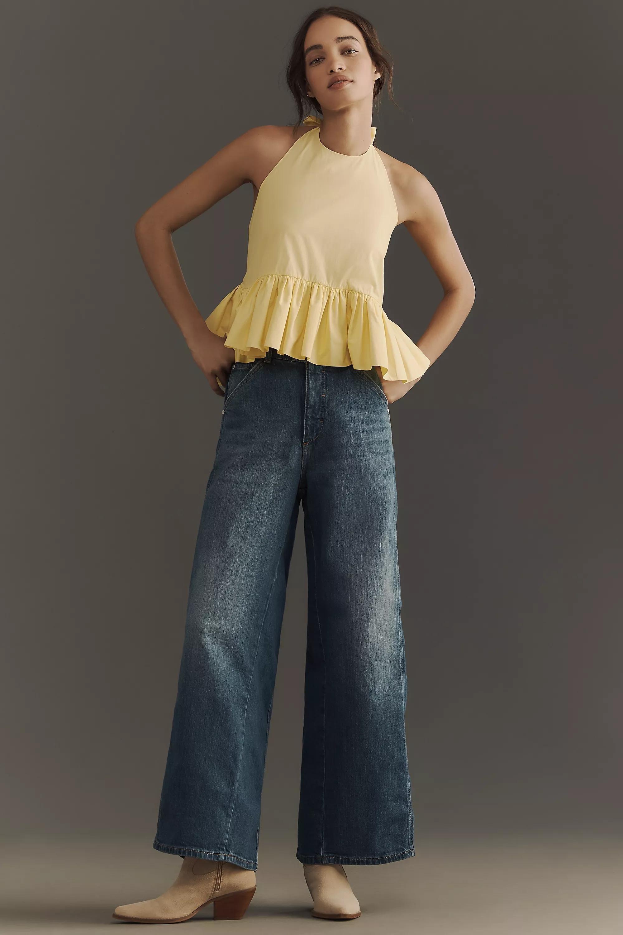 Anthropologie ed Denim Wide-Leg, Navy, , large image number 1