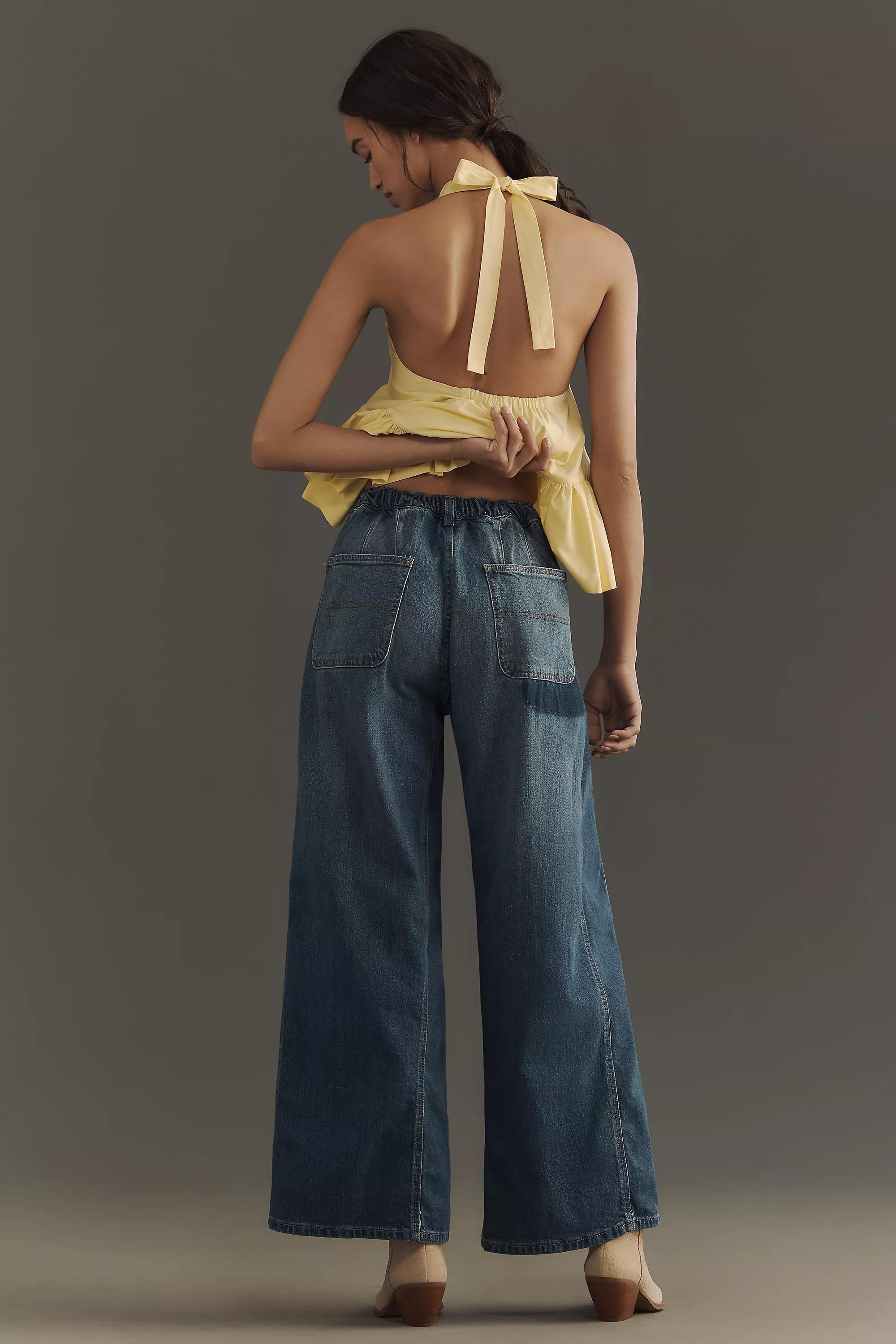 Anthropologie ed Denim Wide-Leg, Navy, , large image number 3