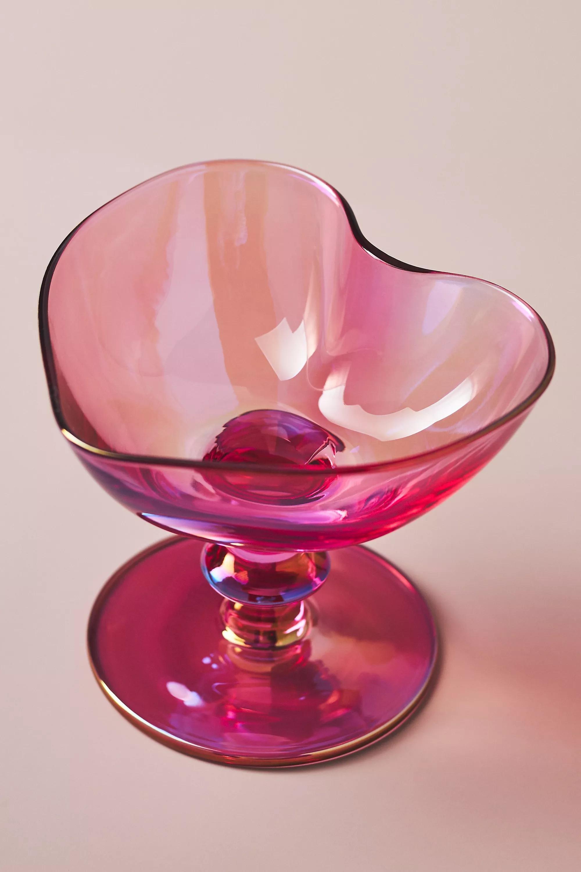 Valeria Heart Coupe Glass, Pink, A501_0068, large image number 0