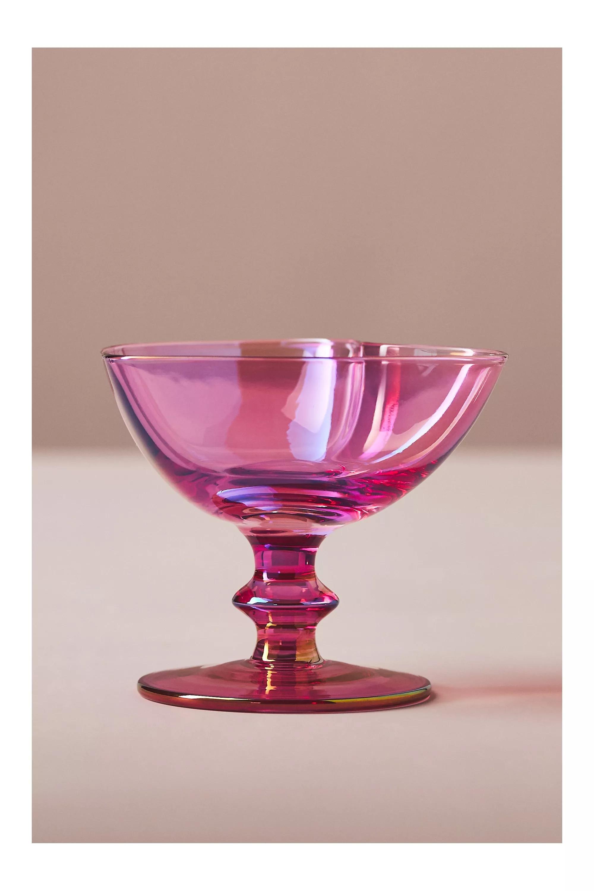 Valeria Heart Coupe Glass, Pink, A501_0068, large image number 2