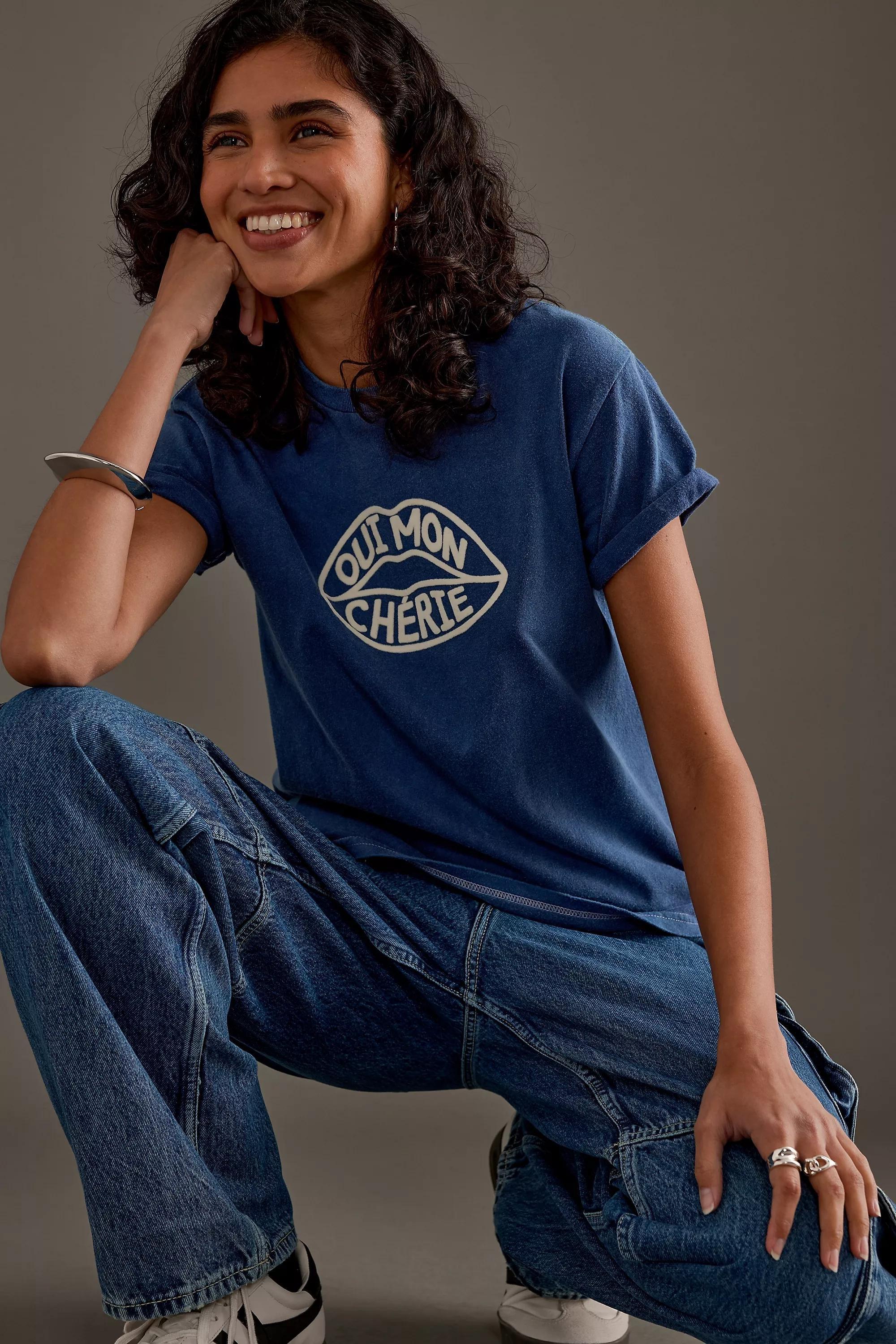 Slogan Baby T-Shirt, Navy, , large image number 0