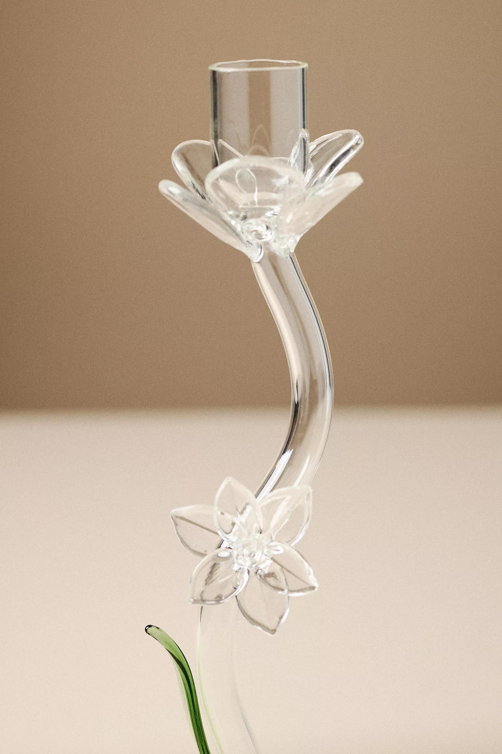 CLEAR Ivie Glass Candle Holder, A501_0100, large image number 2