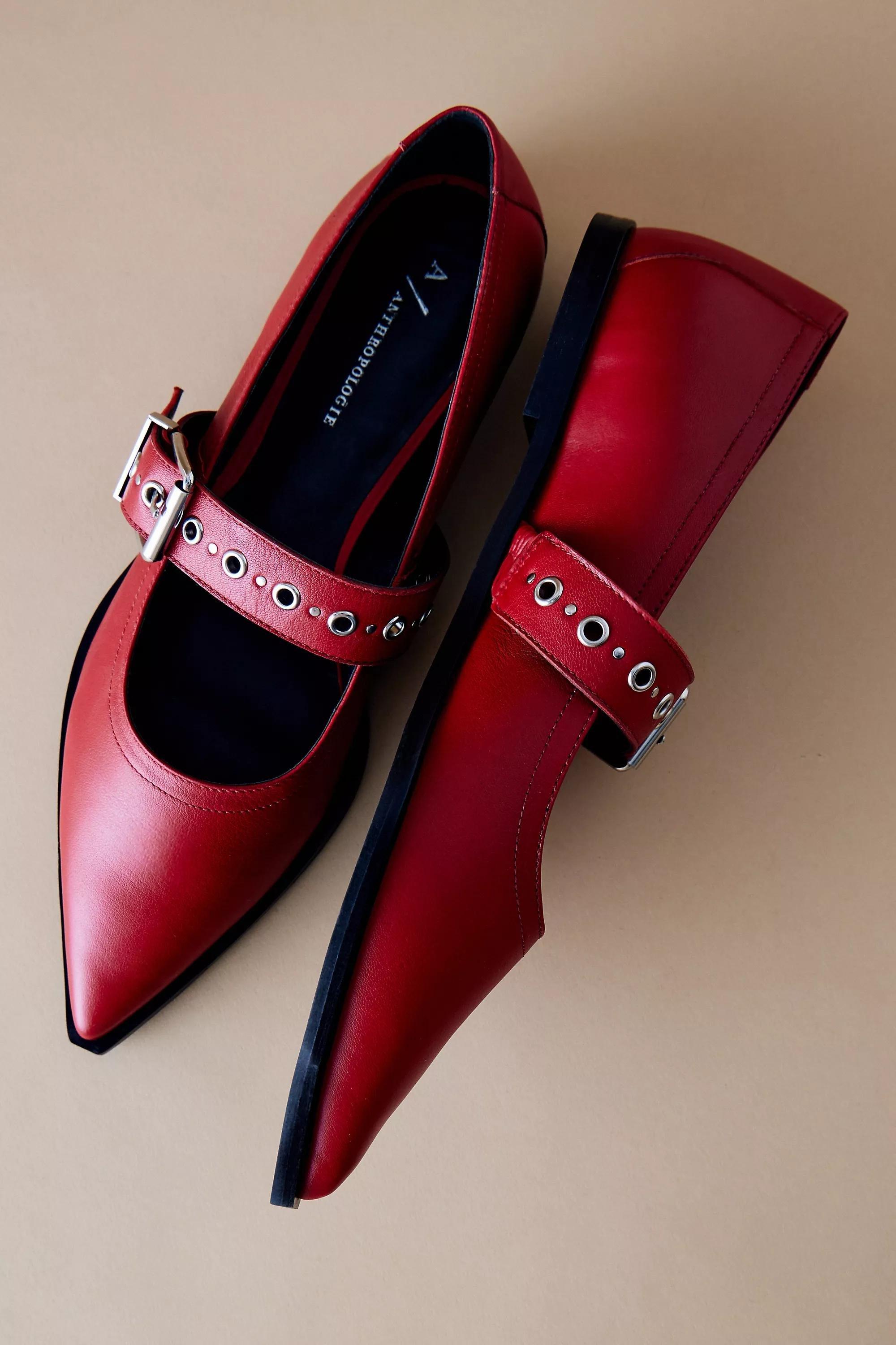 Anthropologie Mary Jane, Red, , large image number 4
