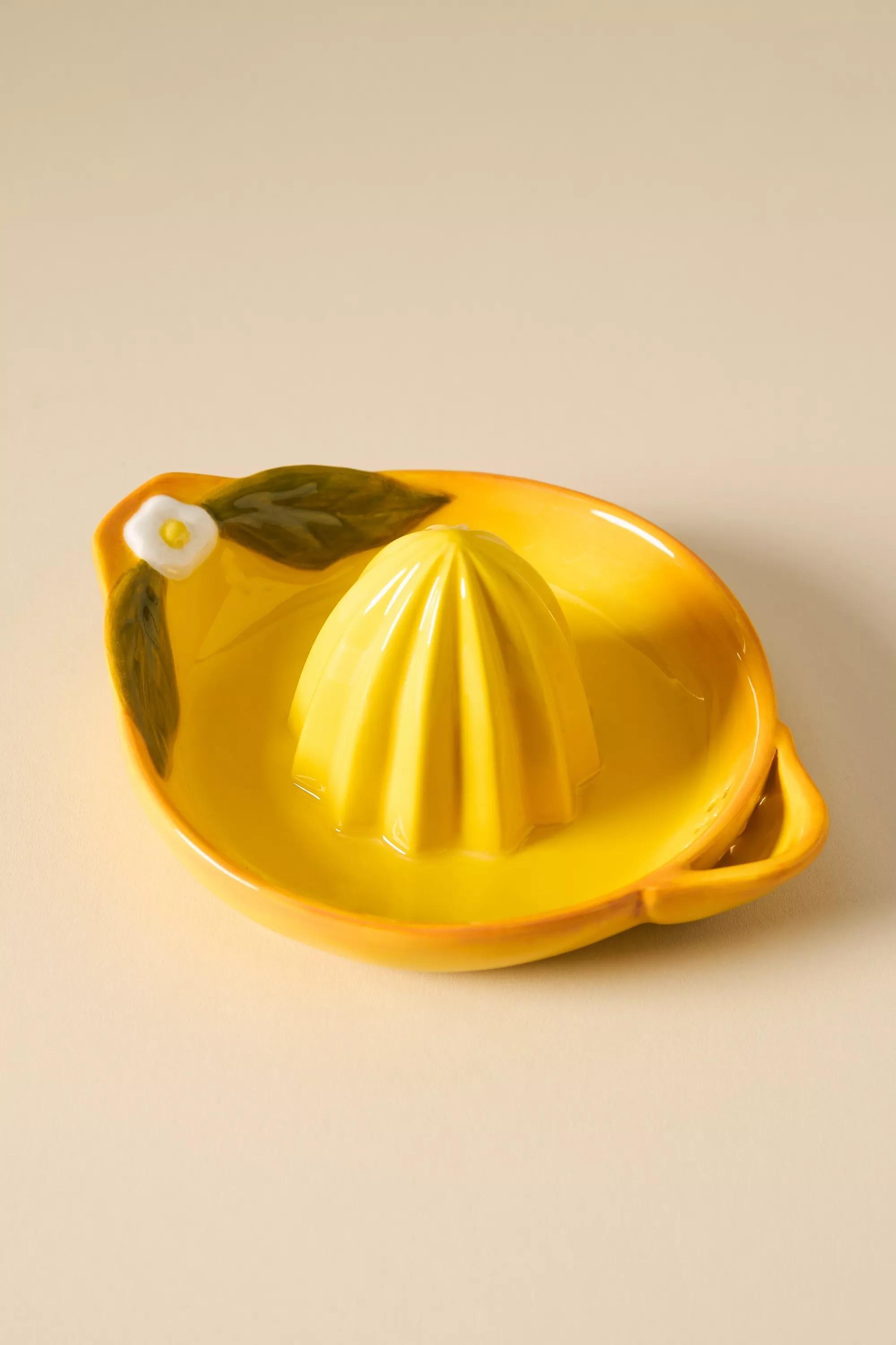 Foster Lemon Stoneware Citrus Juicer, Yellow, A501_0072, large image number 0
