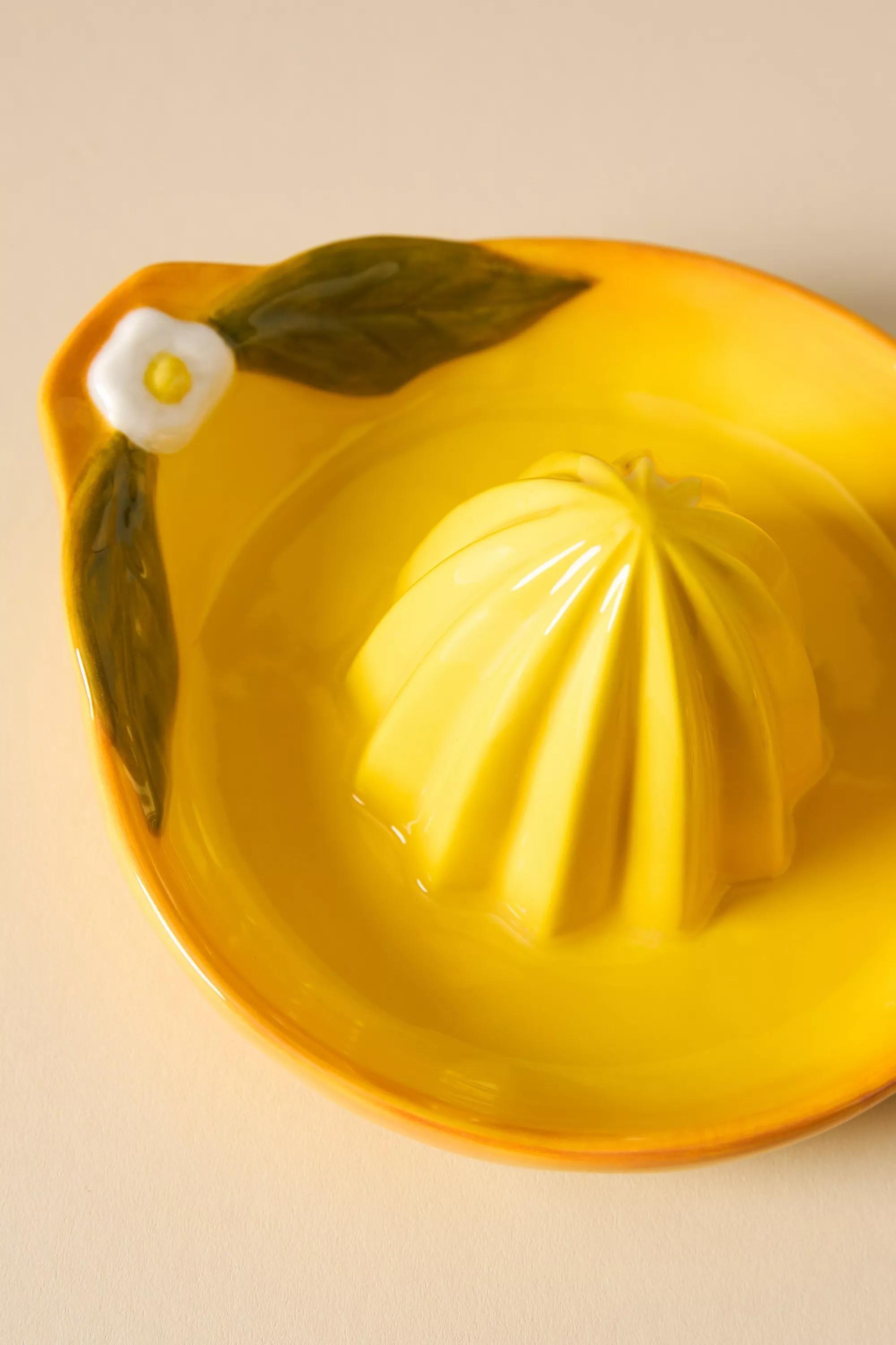 Foster Lemon Stoneware Citrus Juicer, Yellow, A501_0072, large image number 2