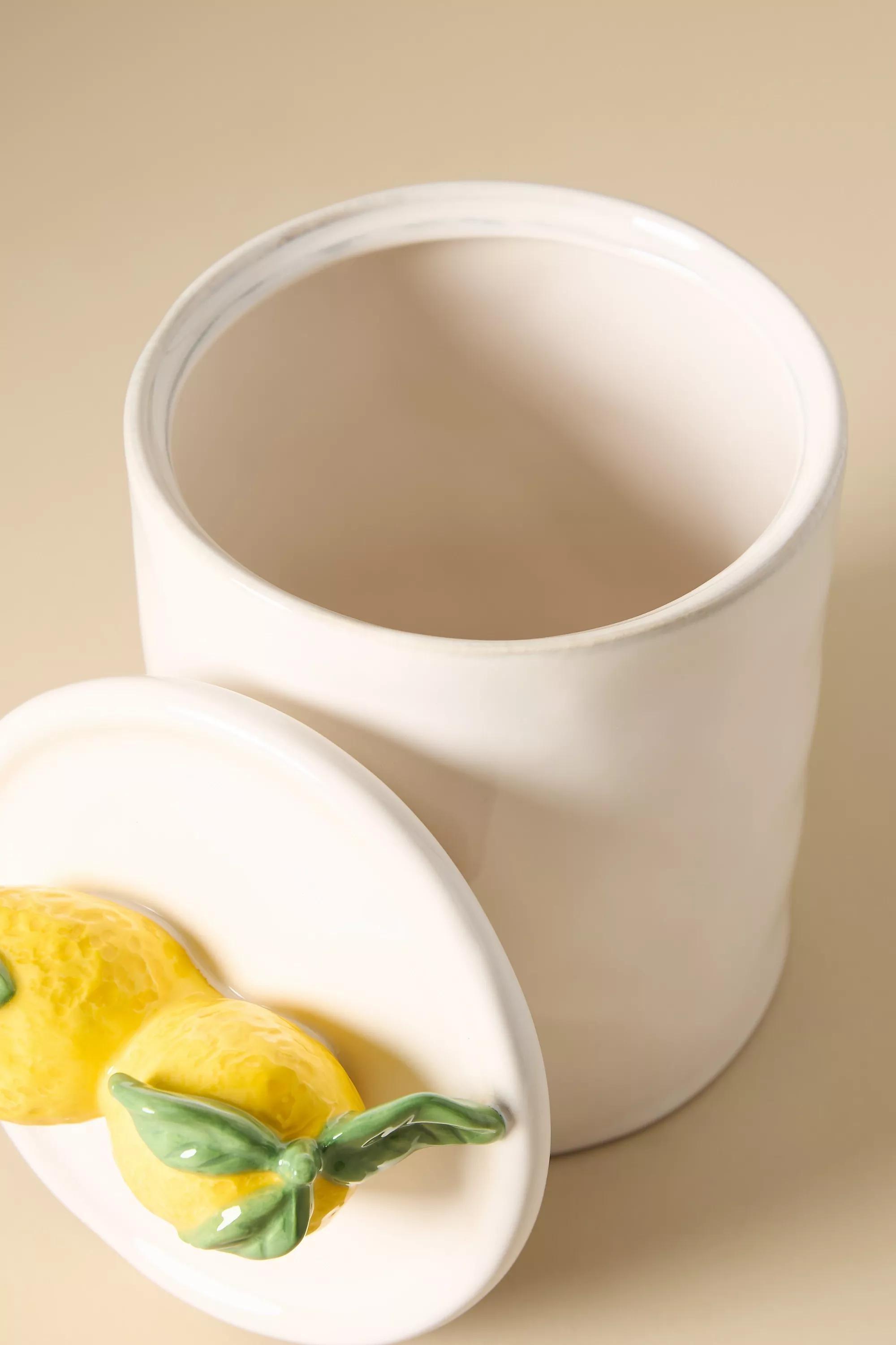 Large Stoneware Canister, White, A501_0072, large image number 2