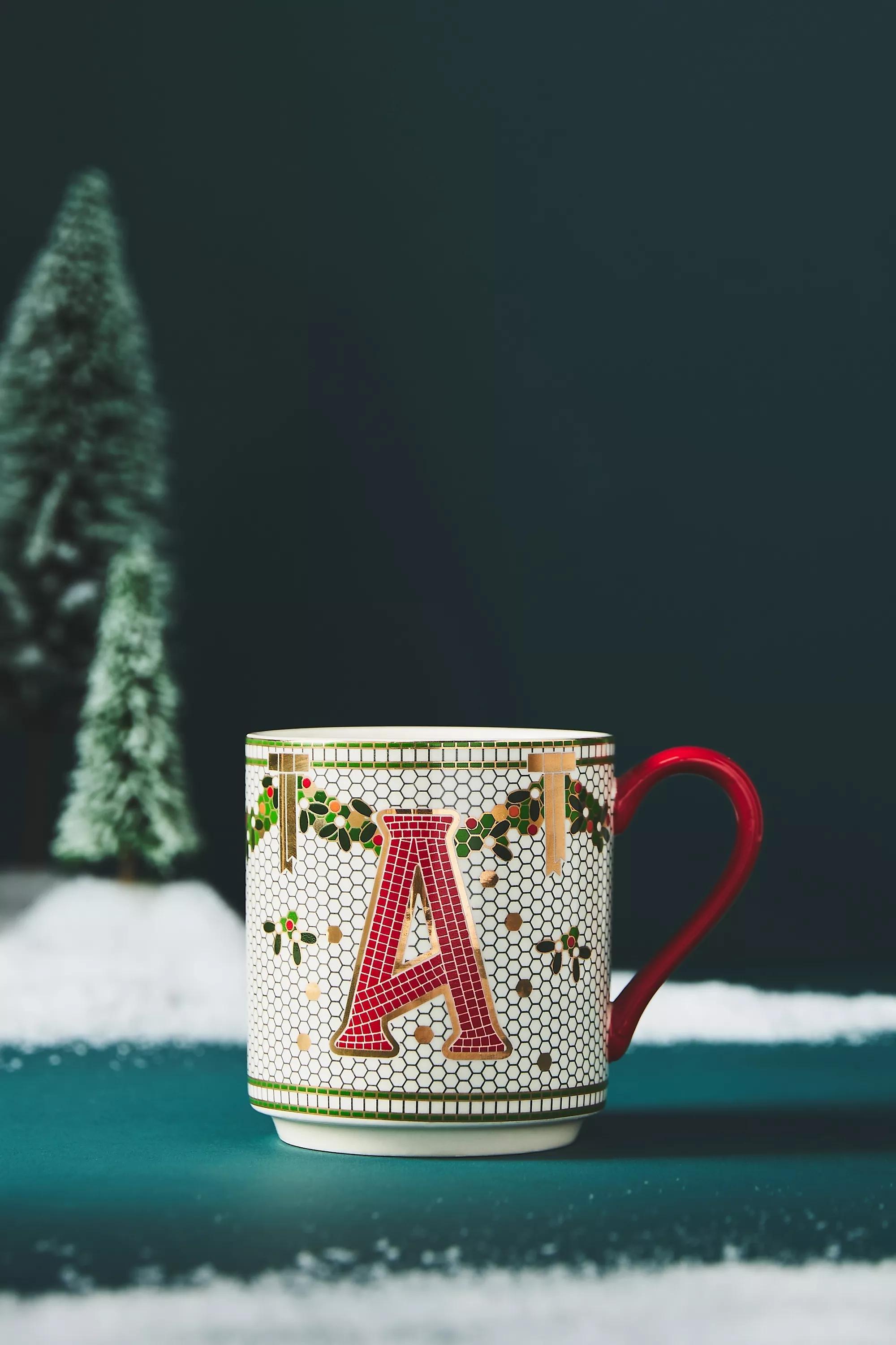 Festive Bistro Tile Monogram Mug, A501_0901, large image number 0