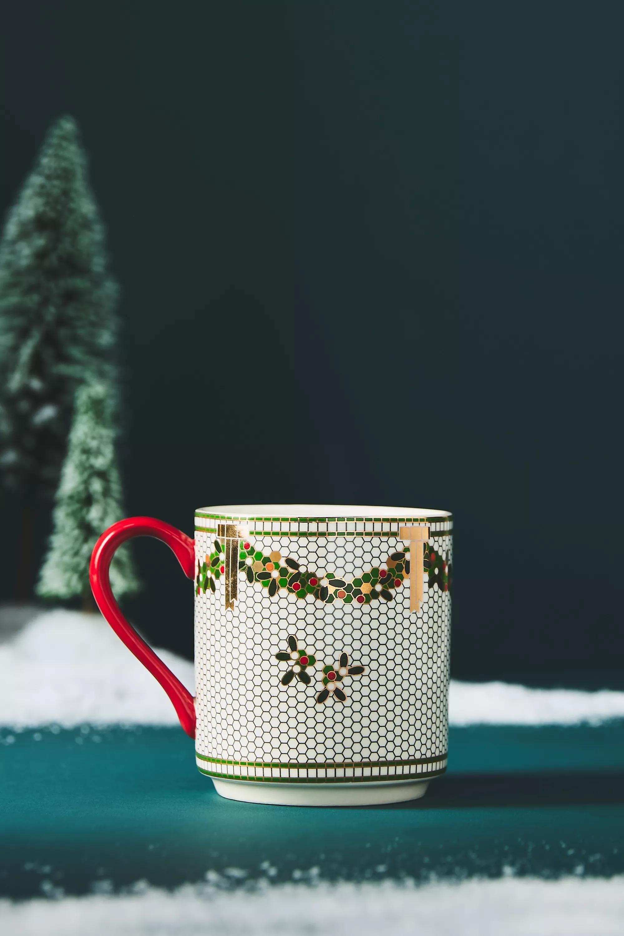 Festive Bistro Tile Monogram Mug, A501_0901, large image number 2