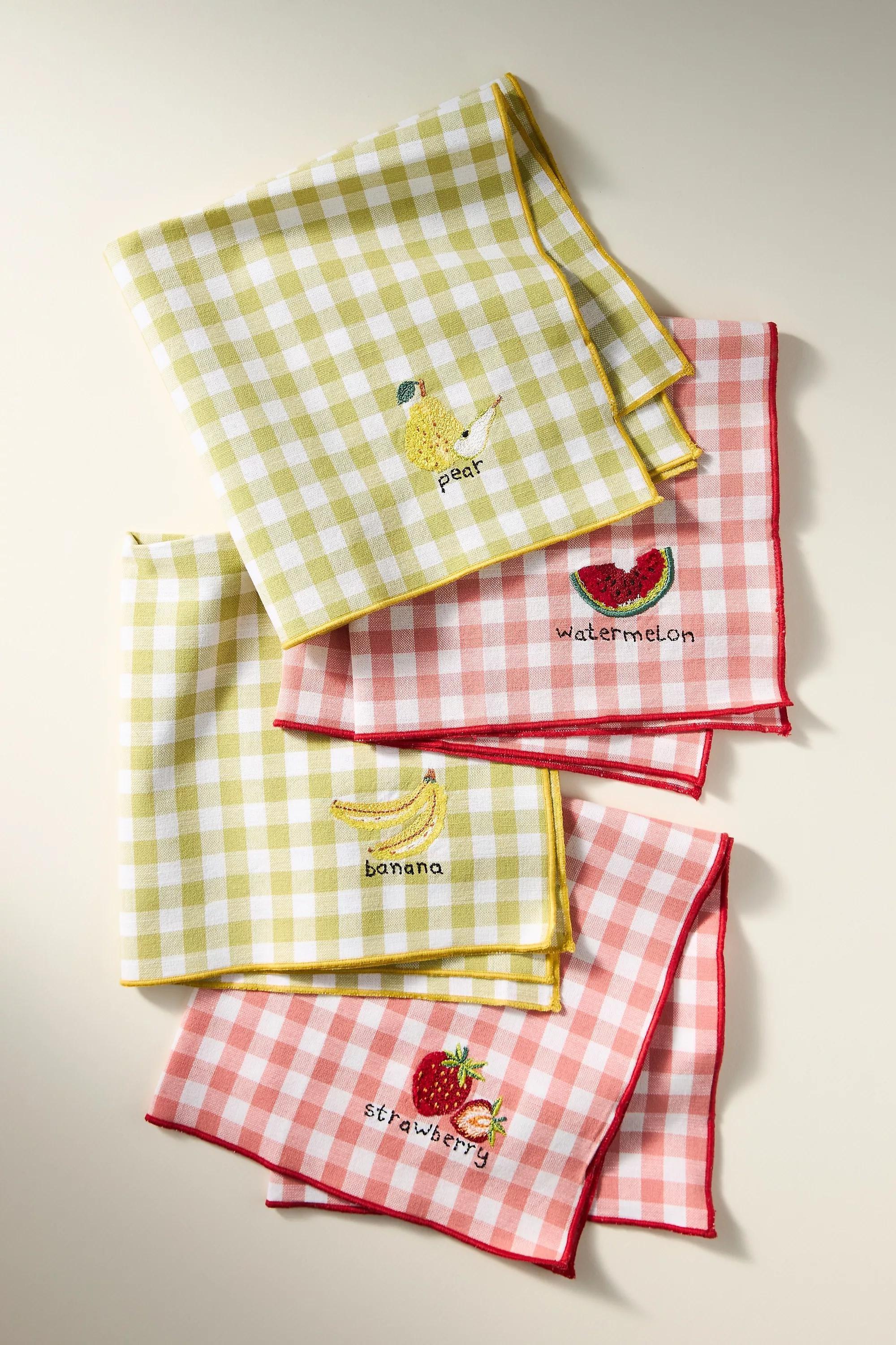 Icon Fruit Napkins, Set Of 4, Multicolour, , medium