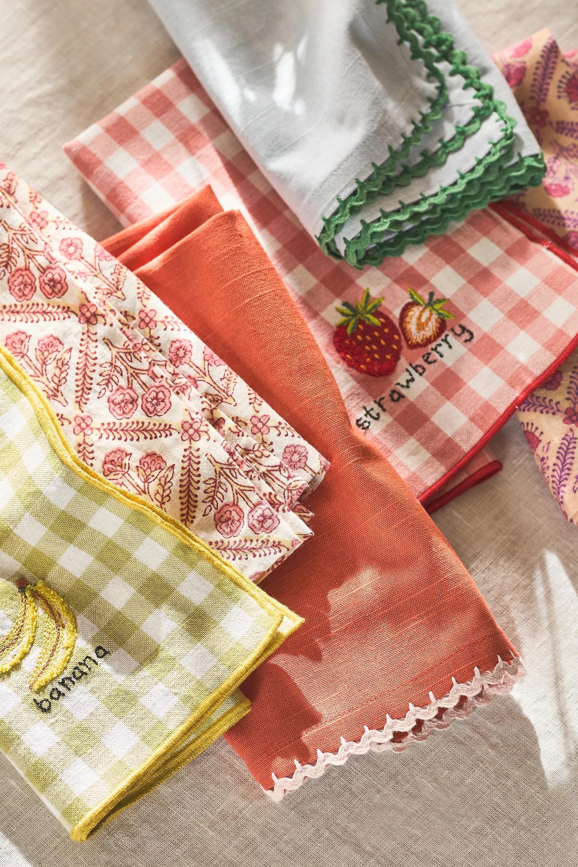 Icon Fruit Napkins, Set Of 4, Multicolour, A501_0000, large image number 5