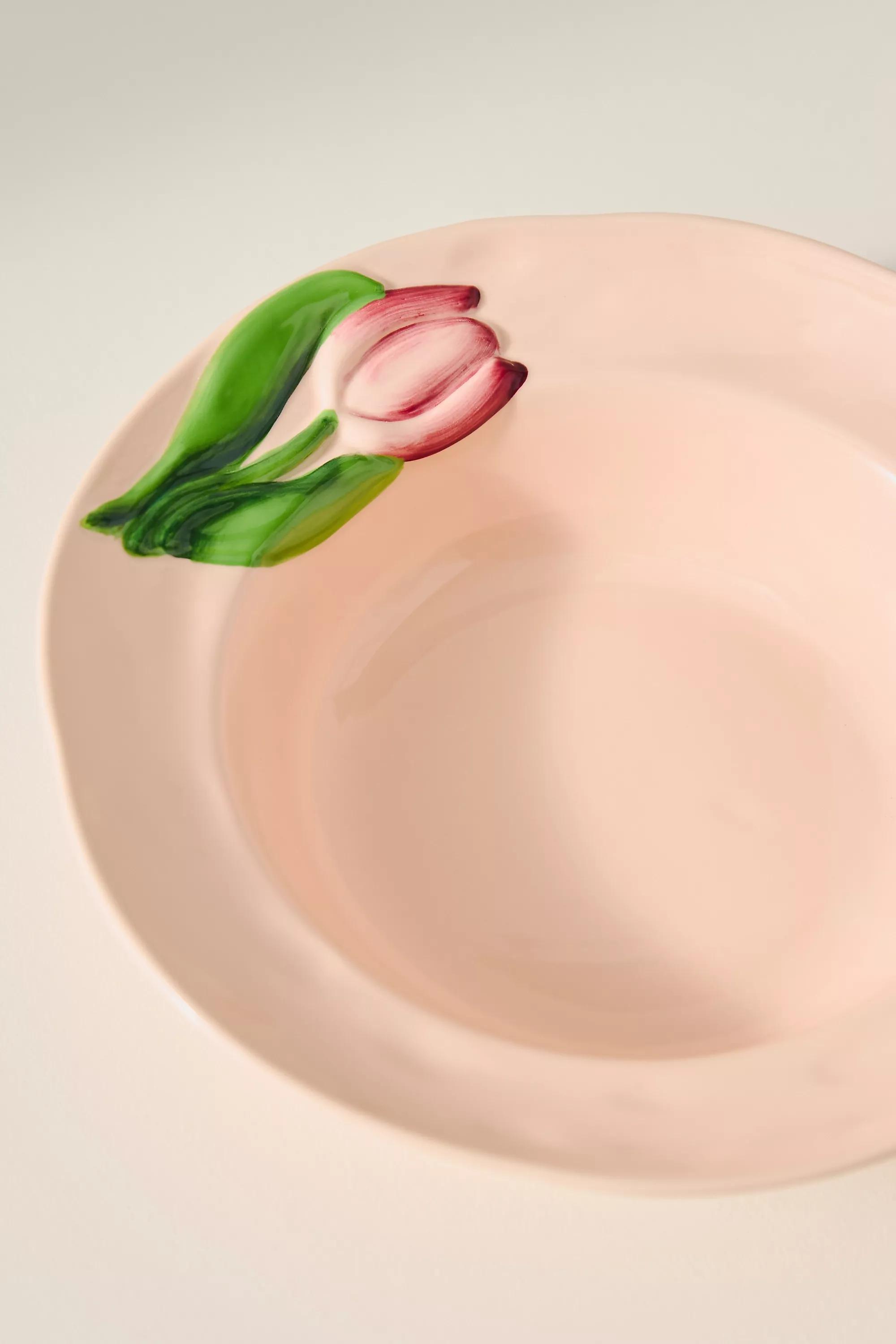 Foster Citrus Stoneware Pasta Bowl, Pink, A501_0067, large image number 2