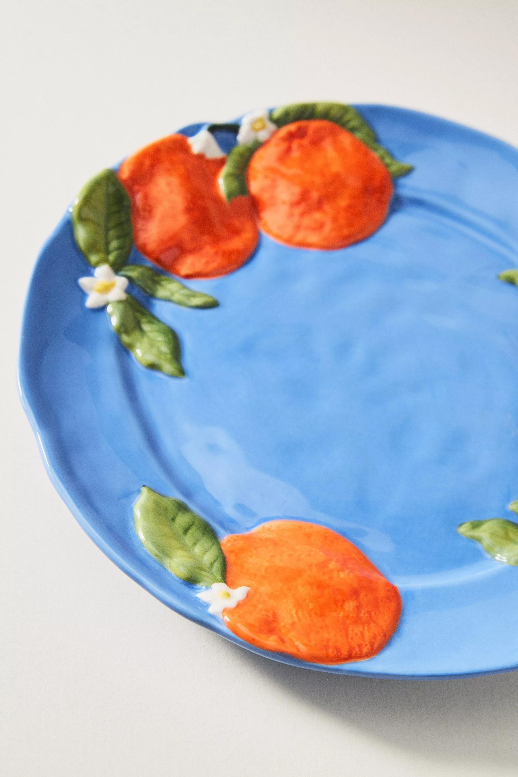 Foster Stoneware Dessert Plate, Orange, A501_0080, large image number 3