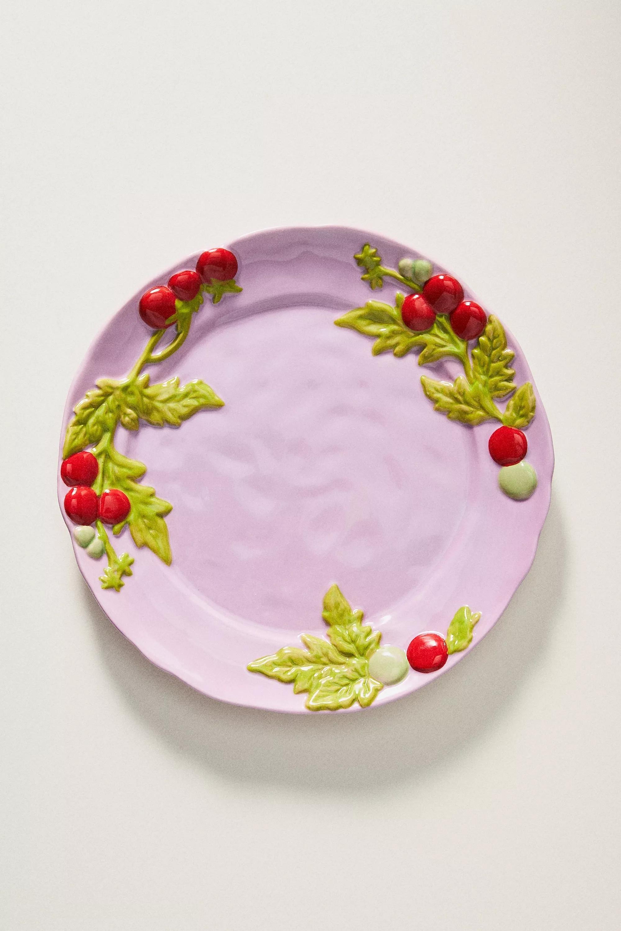 Foster Stoneware Dessert Plate, Purple, A501_0104, medium