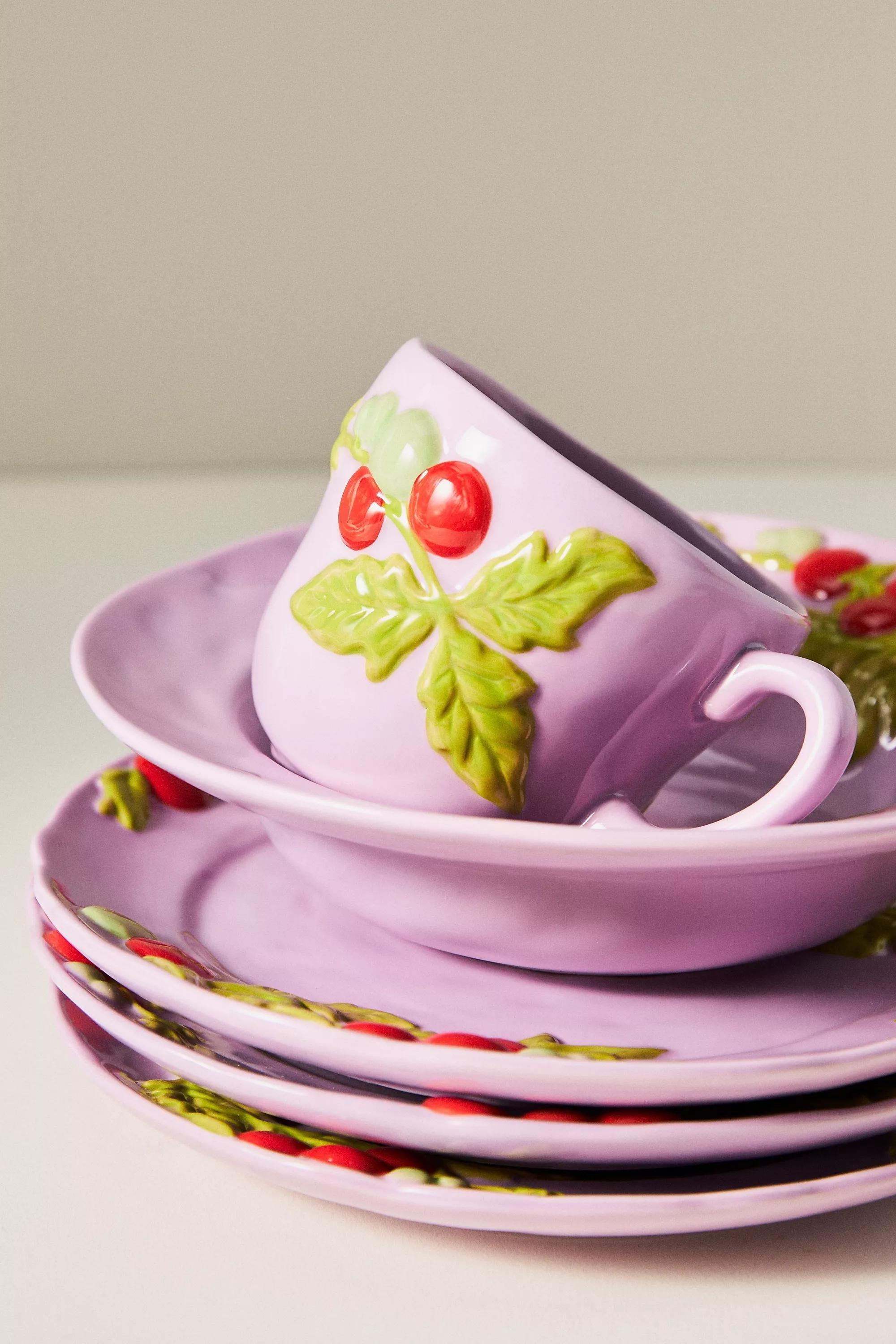 Foster Stoneware Dessert Plate, Purple, A501_0104, medium