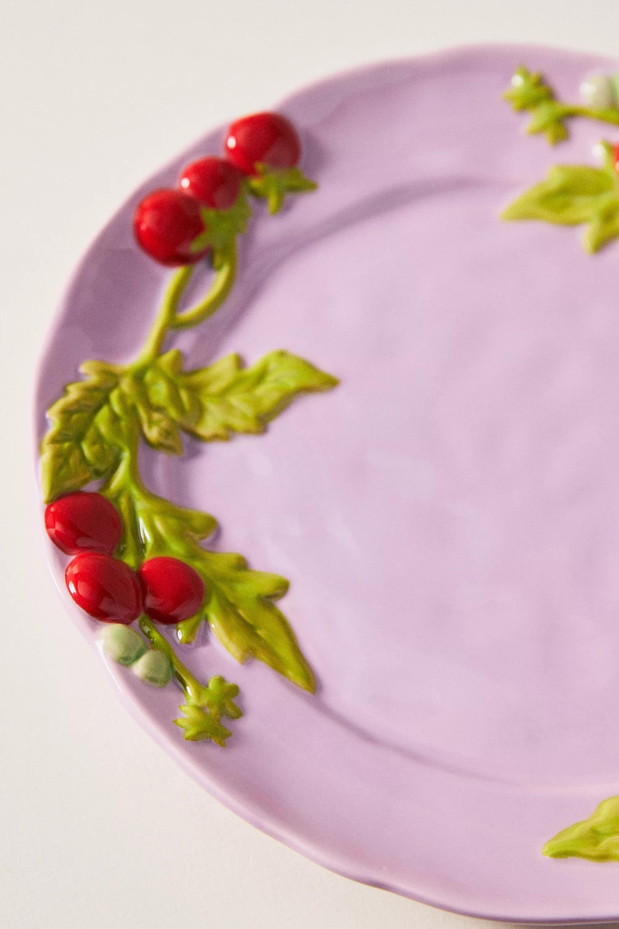 Foster Stoneware Dessert Plate, Purple, A501_0104, large image number 3