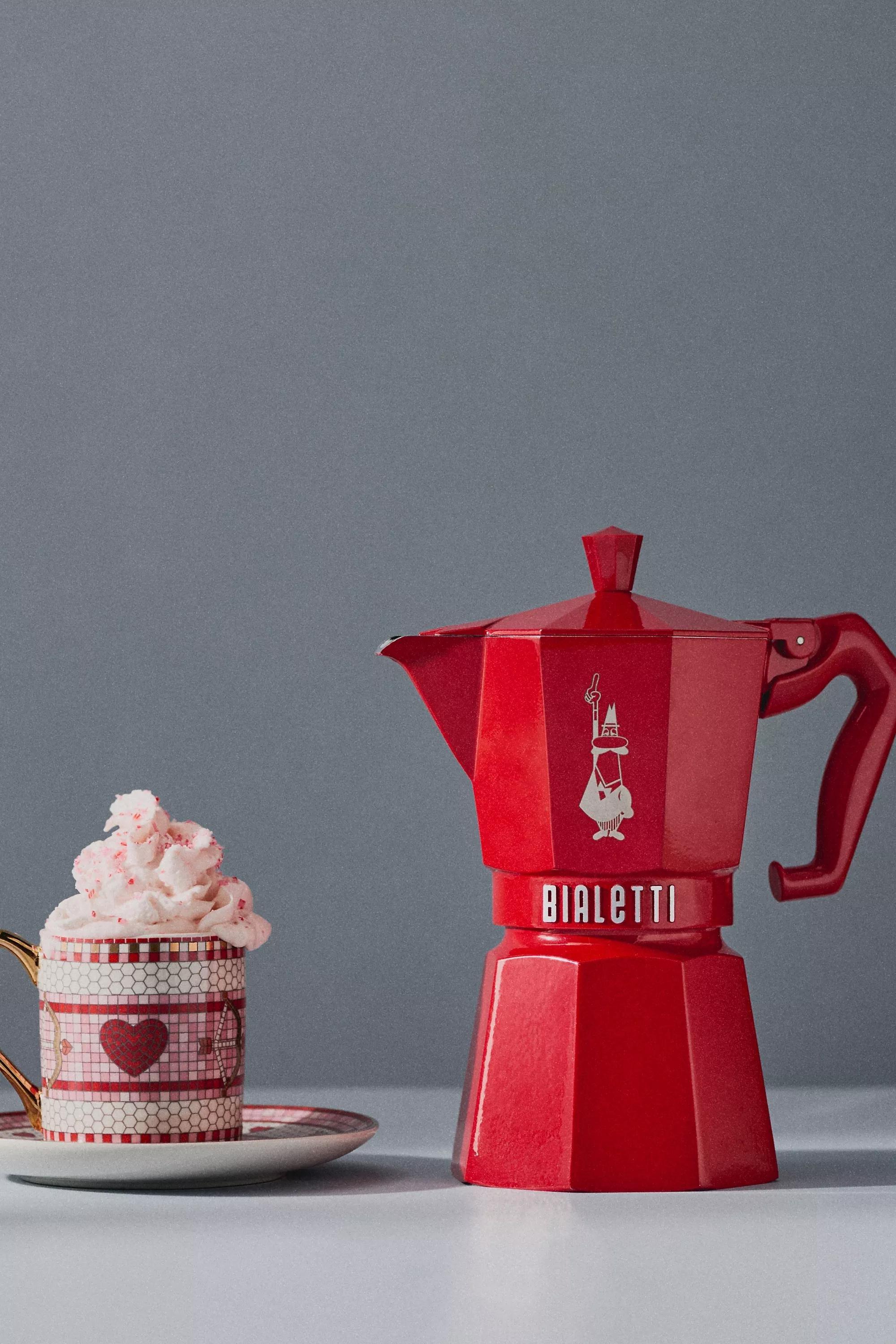 Valentine Bistro Tile Espresso Cup & Saucer, Red, A501_0060, large image number 3